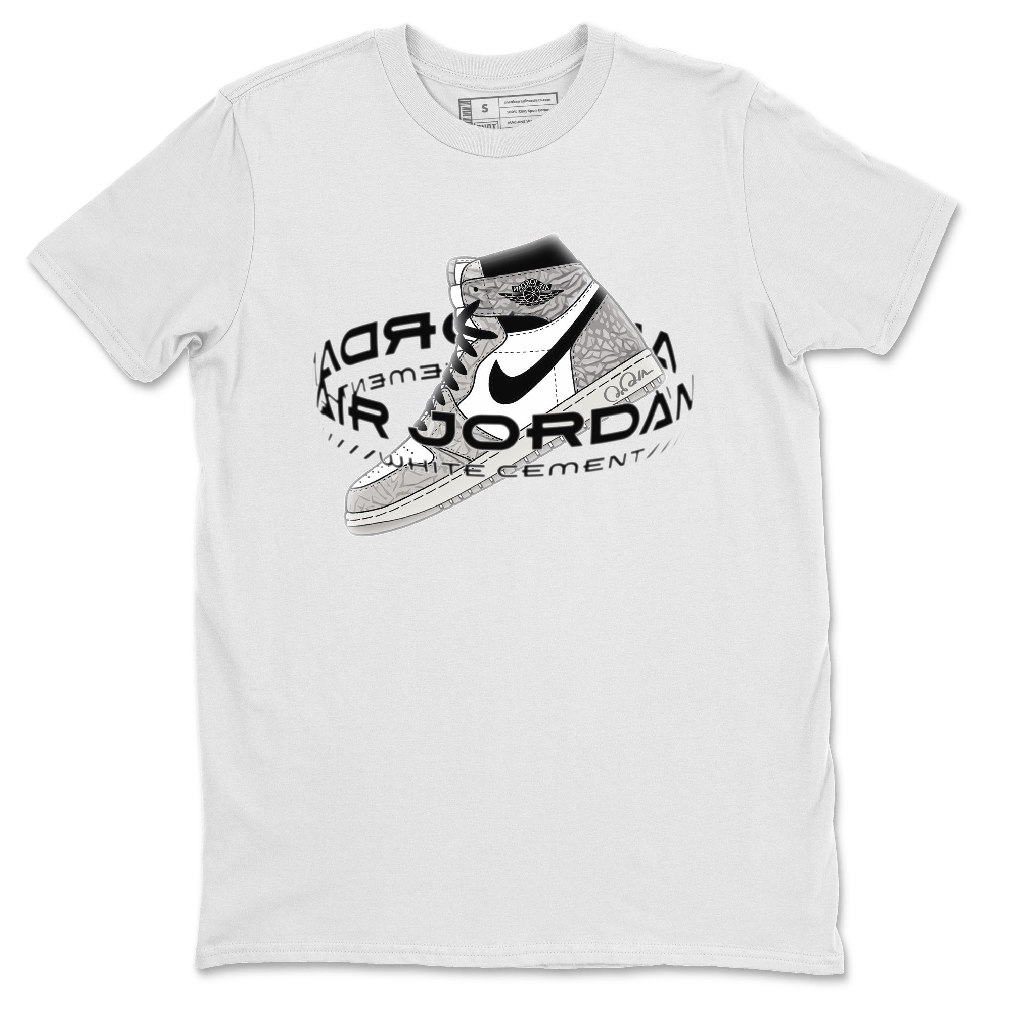 Jordan 1 High White Cement Sneaker Tees Drip Gear Zone Warping Space Sneaker Tees Jordan 1 High White Cement Shirt Unisex Shirts