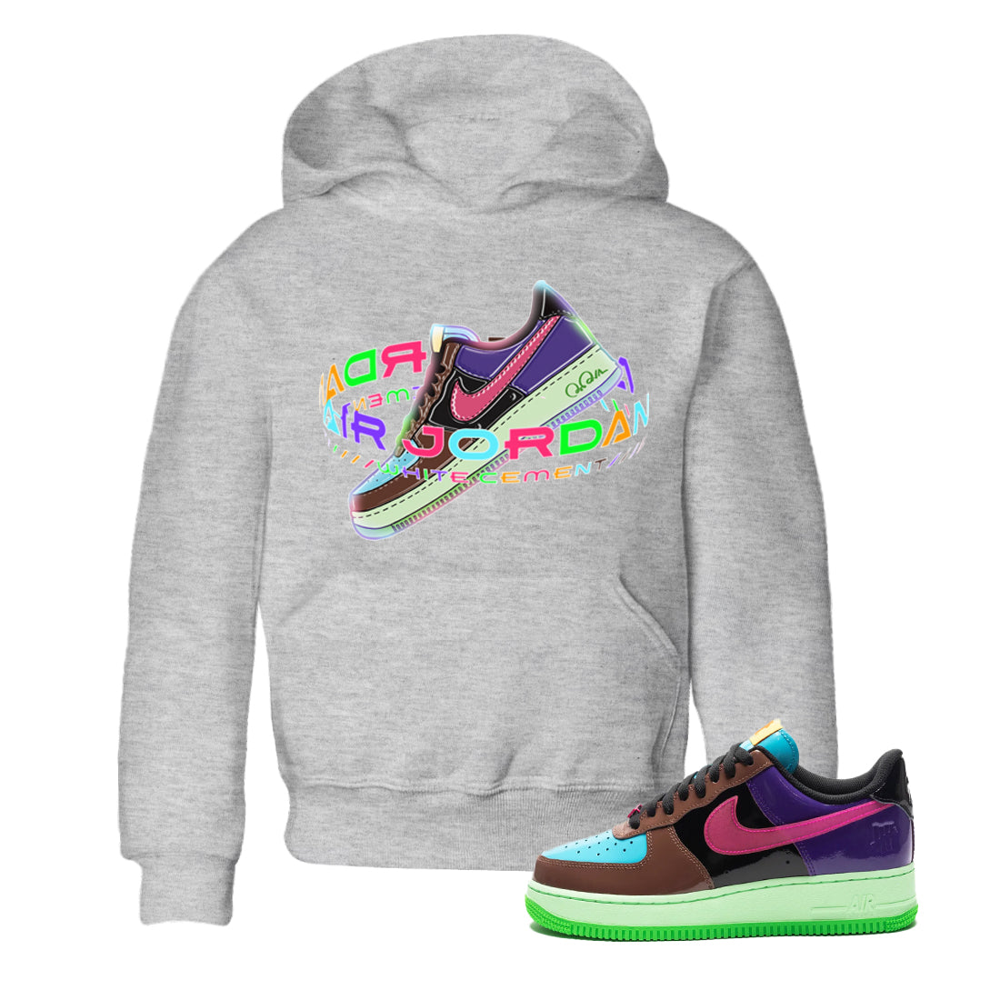 Air Force 1 Undefeated Fauna Brown Sneaker Tees Drip Gear Zone Warping Space Sneaker Tees Air Force 1 Undefeated Fauna Brown Shirt Kids Shirts