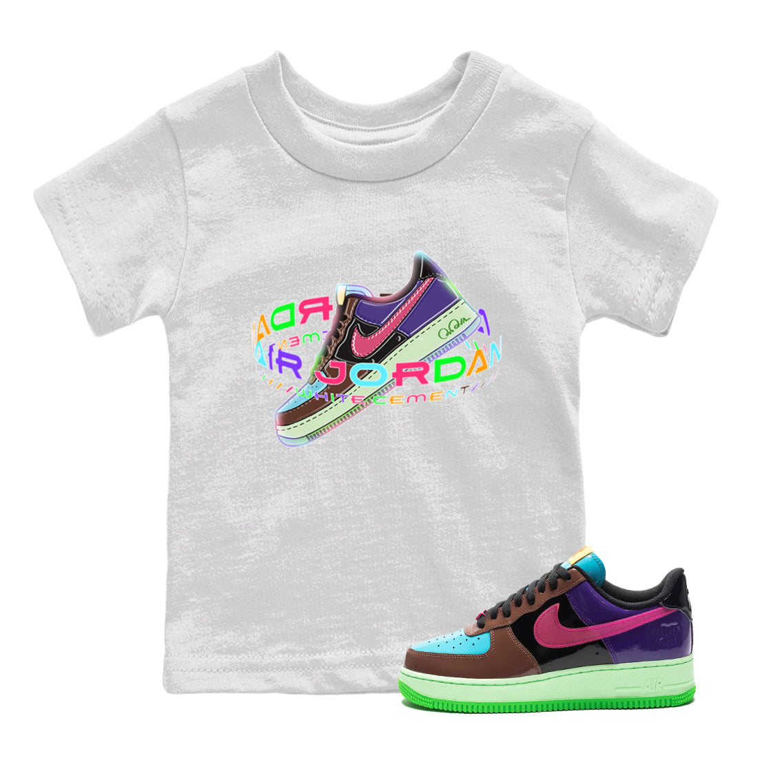 Air Force 1 Undefeated Fauna Brown Sneaker Tees Drip Gear Zone Warping Space Sneaker Tees Air Force 1 Undefeated Fauna Brown Shirt Kids Shirts