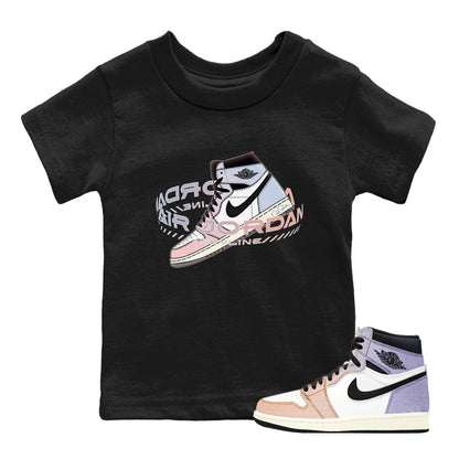 Air Jordan 1 Skyline Sneaker Tees Drip Gear Zone Warping Space Sneaker Tees AJ1 Skyline Shirt Kids Shirts Black 1