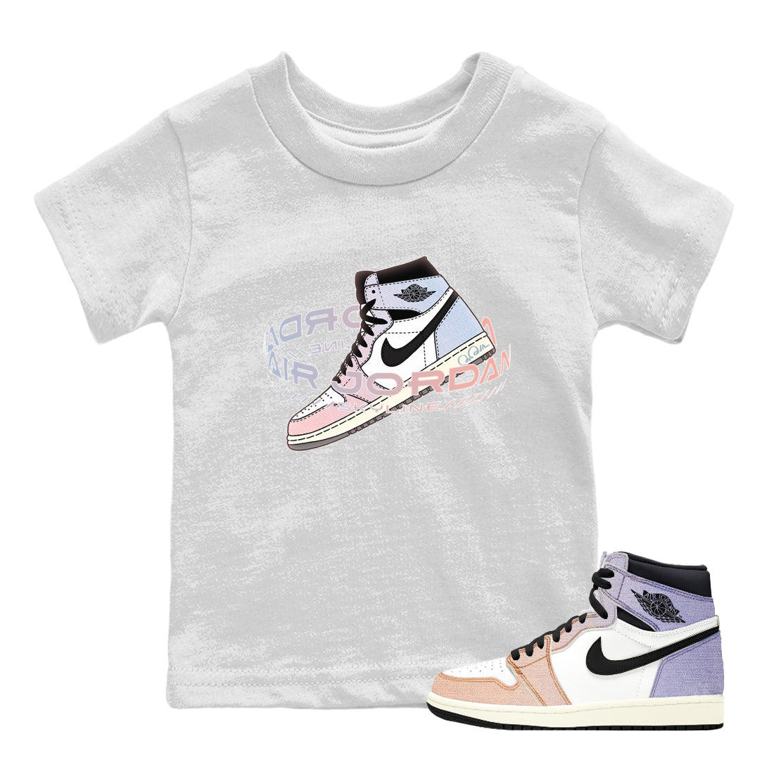 Air Jordan 1 Skyline Sneaker Tees Drip Gear Zone Warping Space Sneaker Tees AJ1 Skyline Shirt Kids Shirts White 1