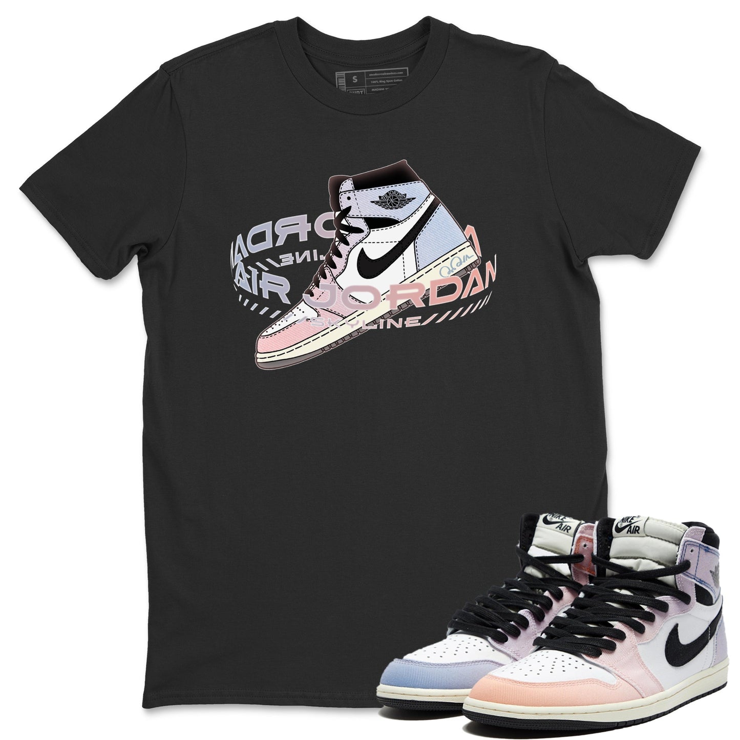 Air Jordan 1 Skyline Sneaker Tees Drip Gear Zone Warping Space Sneaker Tees AJ1 Skyline Shirt Unisex Shirts Black 1