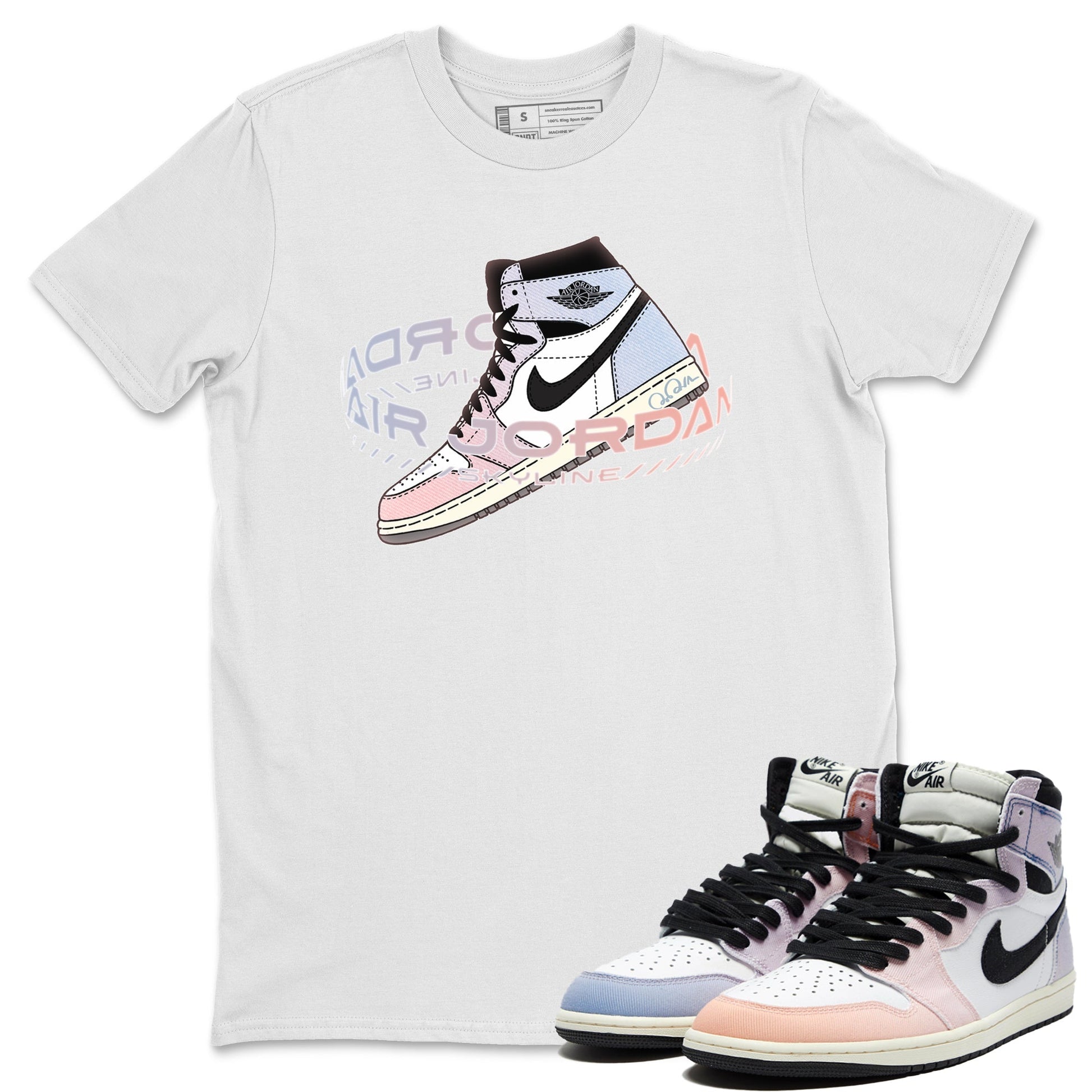 Air Jordan 1 Skyline Sneaker Tees Drip Gear Zone Warping Space Sneaker Tees AJ1 Skyline Shirt Unisex Shirts White 1
