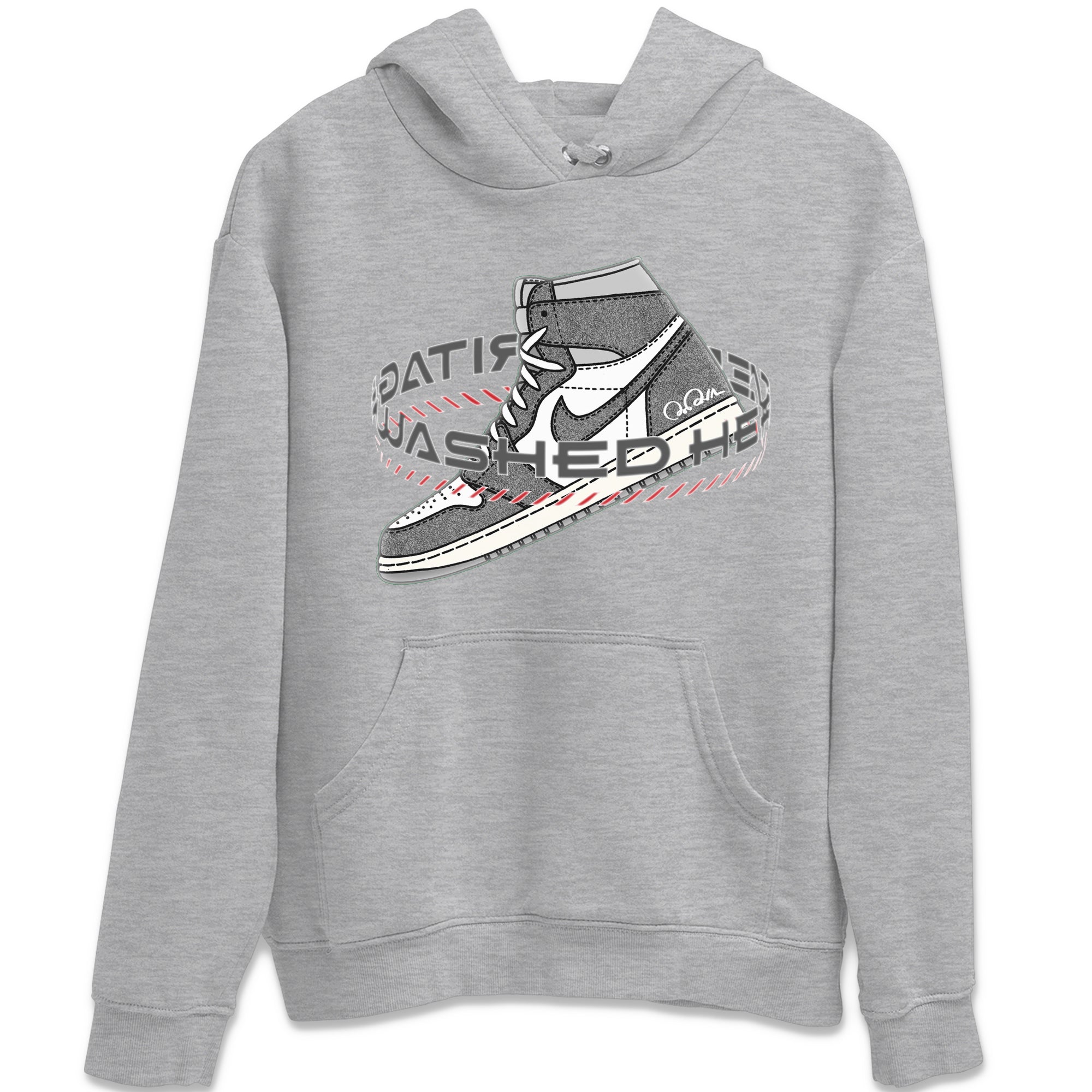 Air Jordan 1 Washed Heritage Sneaker Match Tees Warping Space Sneaker Tees AJ1 Washed Heritage Sneaker Release Tees Unisex Shirts Heather Grey 2