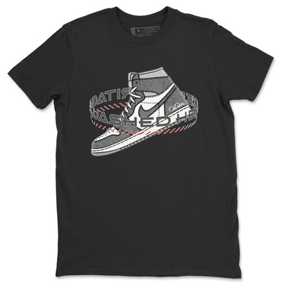 Air Jordan 1 Washed Heritage Sneaker Match Tees Warping Space Sneaker Tees AJ1 Washed Heritage Sneaker Release Tees Unisex Shirts Black 2