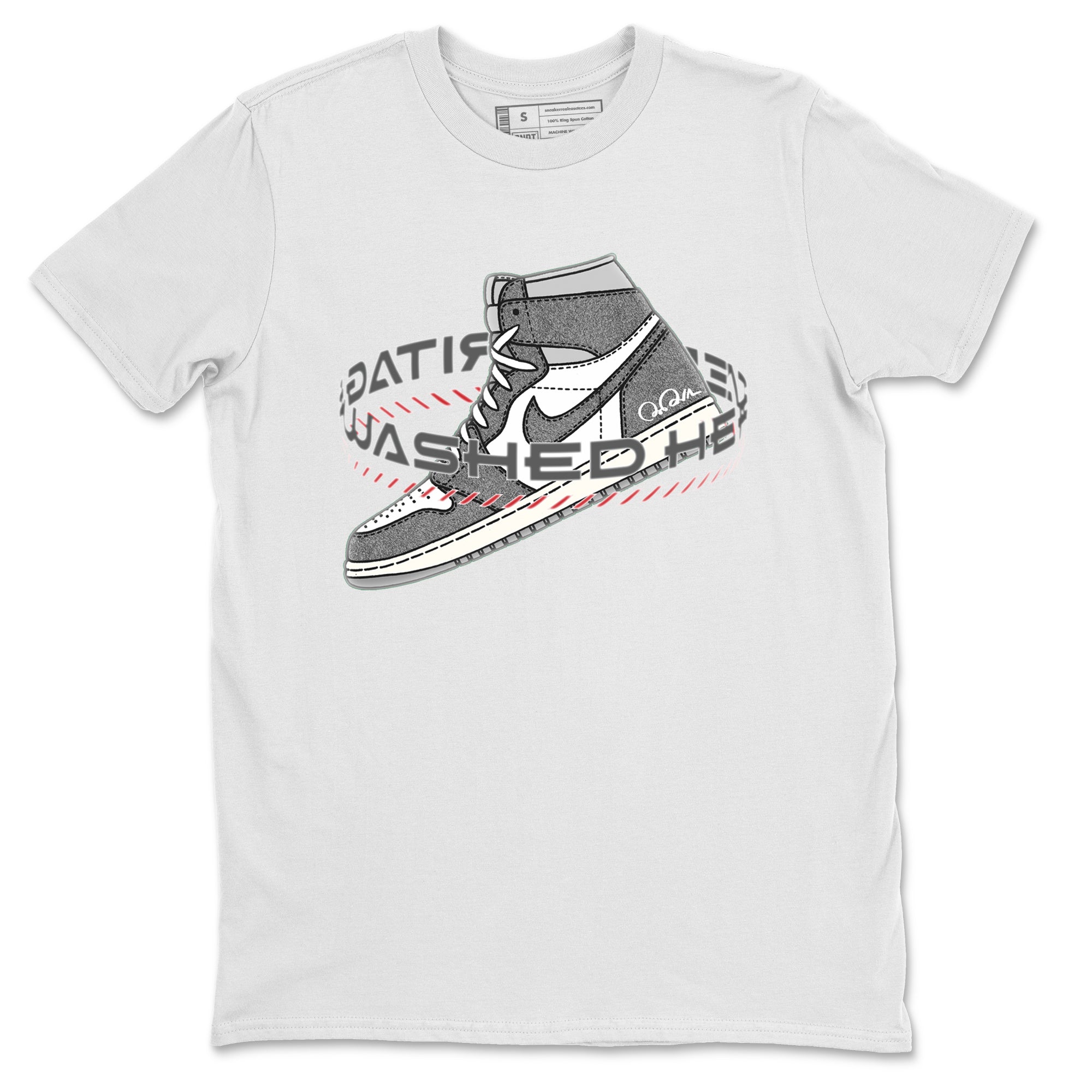 Air Jordan 1 Washed Heritage Sneaker Match Tees Warping Space Sneaker Tees AJ1 Washed Heritage Sneaker Release Tees Unisex Shirts White 2