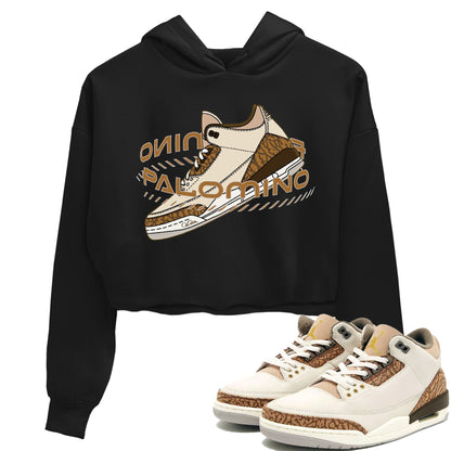 Air Jordan 3 Palomino Sneaker Match Tees Warping Space Sneaker Tees AJ3 Palomino Sneaker Release Tees Women's Shirts Black 1