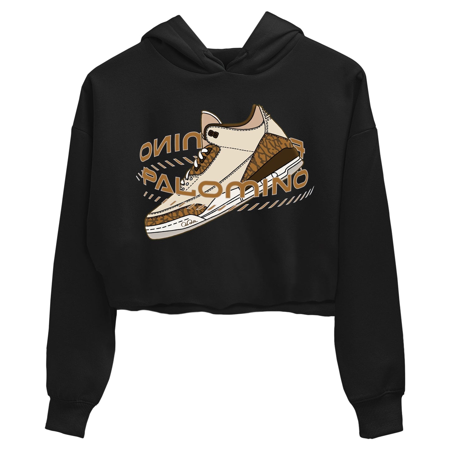 Air Jordan 3 Palomino Sneaker Match Tees Warping Space Sneaker Tees AJ3 Palomino Sneaker Release Tees Women's Shirts Black 2