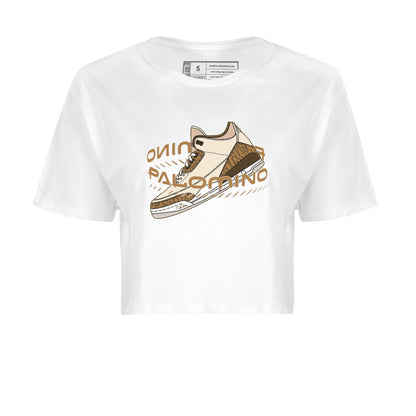 Air Jordan 3 Palomino Sneaker Match Tees Warping Space Sneaker Tees AJ3 Palomino Sneaker Release Tees Women's Shirts White 2