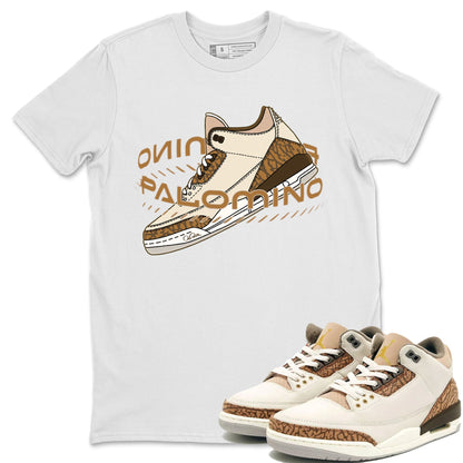 Air Jordan 3 Palomino Sneaker Match Tees Warping Space Sneaker Tees AJ3 Palomino Sneaker Release Tees Unisex Shirts White 1