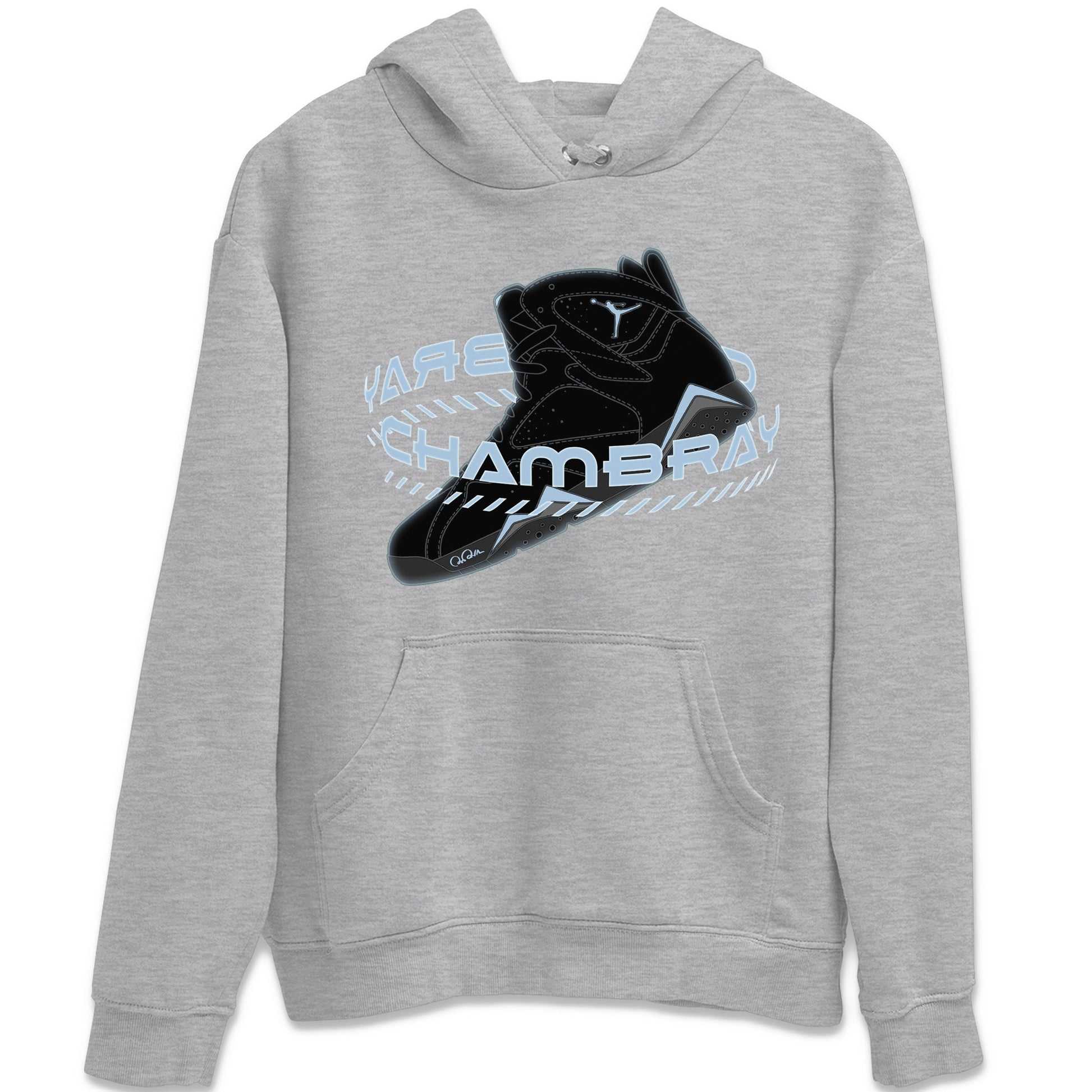 Air Jordan 7 Chambray Sneaker Match Tees Warping Space Sneaker Tees AJ7 Chambray Sneaker Release Tees Unisex Shirts Heather Grey 2