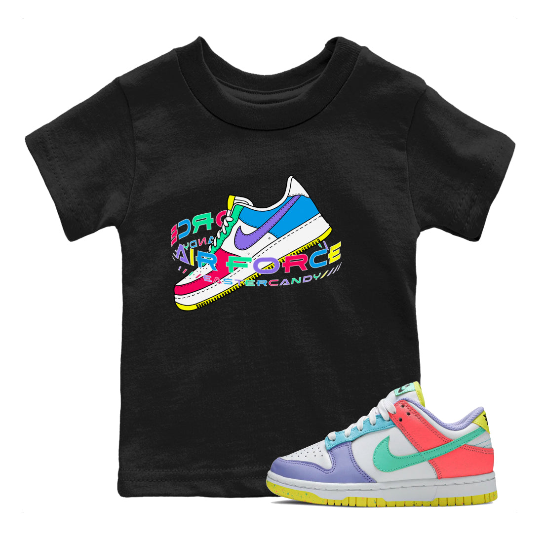 Dunk Easter Candy Sneaker Tees Drip Gear Zone Warping Space Sneaker Tees Nike Easter Shirt Kids Shirts Black 1