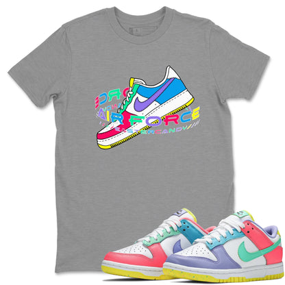 Dunk Easter Candy Sneaker Tees Drip Gear Zone Warping Space Sneaker Tees Nike Easter Shirt Unisex Shirts Heather Grey 1