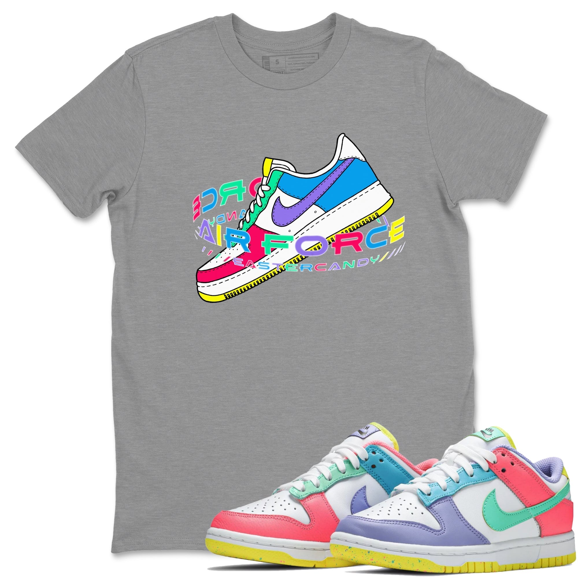 Dunk Easter Candy Sneaker Tees Drip Gear Zone Warping Space Sneaker Tees Nike Easter Shirt Unisex Shirts Heather Grey 1