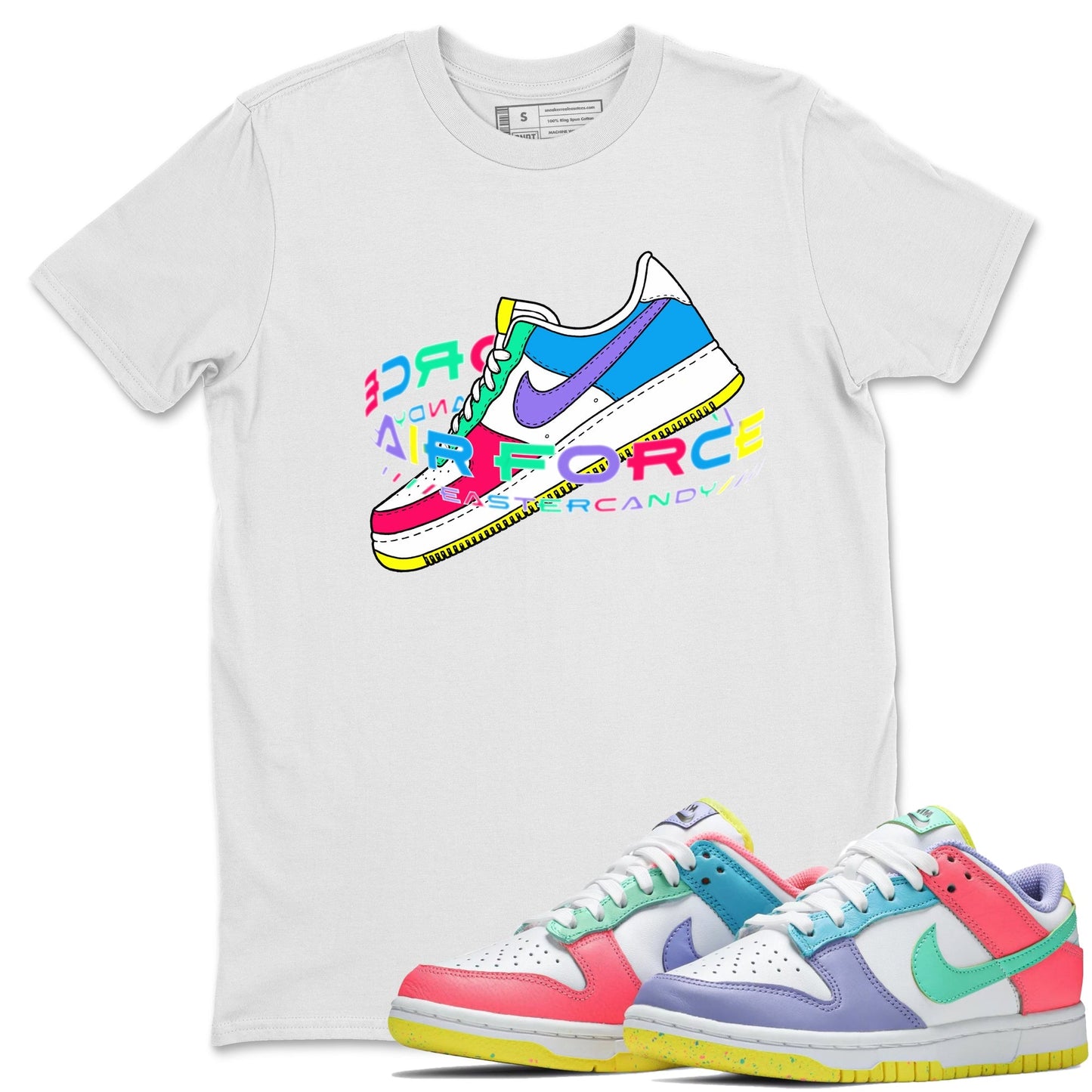 Dunk Easter Candy Sneaker Tees Drip Gear Zone Warping Space Sneaker Tees Nike Easter Shirt Unisex Shirts White 1