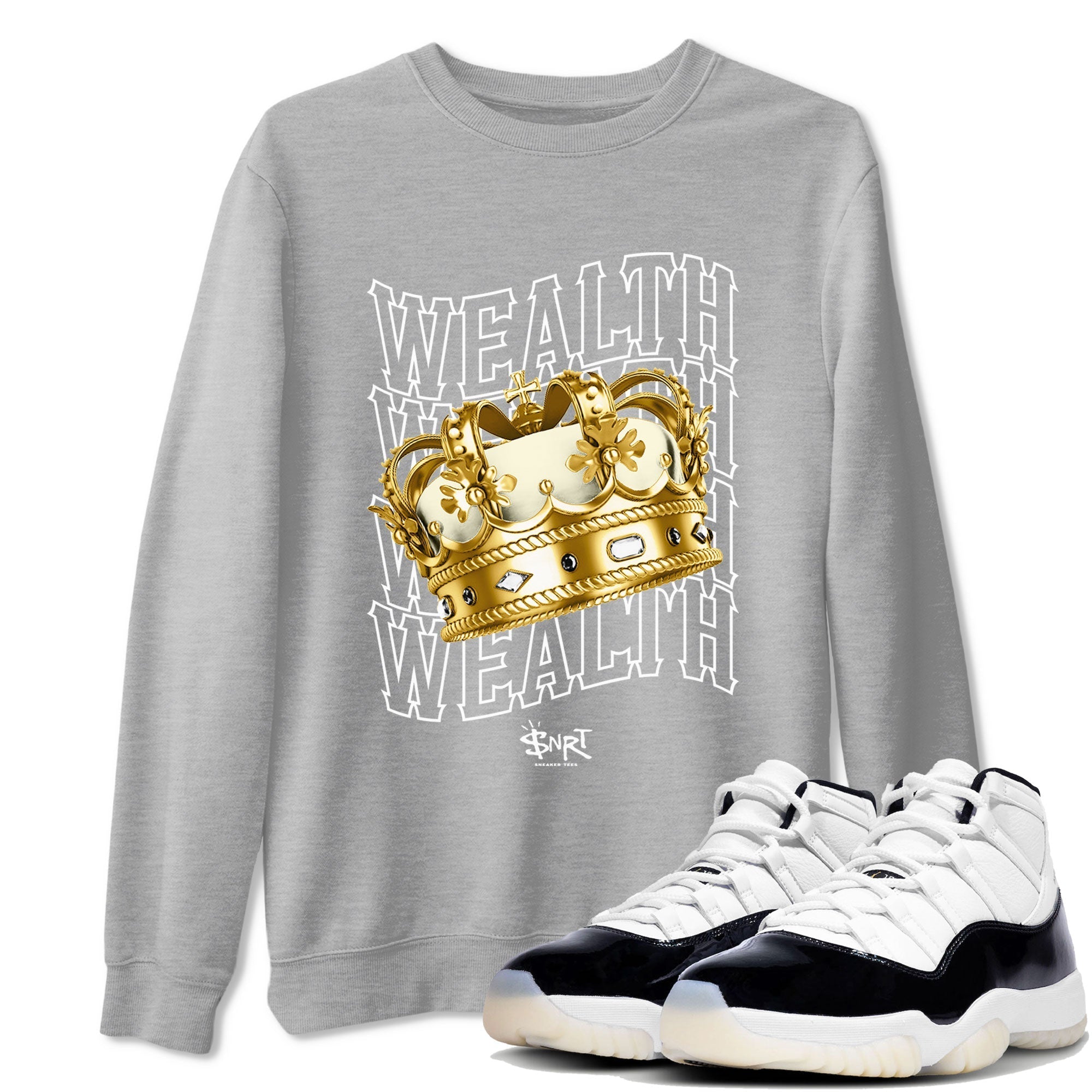 Air Jordan 11 Gratitude shirt to match jordans Wealth sneaker tees Jordan 11 Retro Gratitude Drip Gear Zone Unisex Streetwear Clothing Heather Grey 1 T-Shirt
