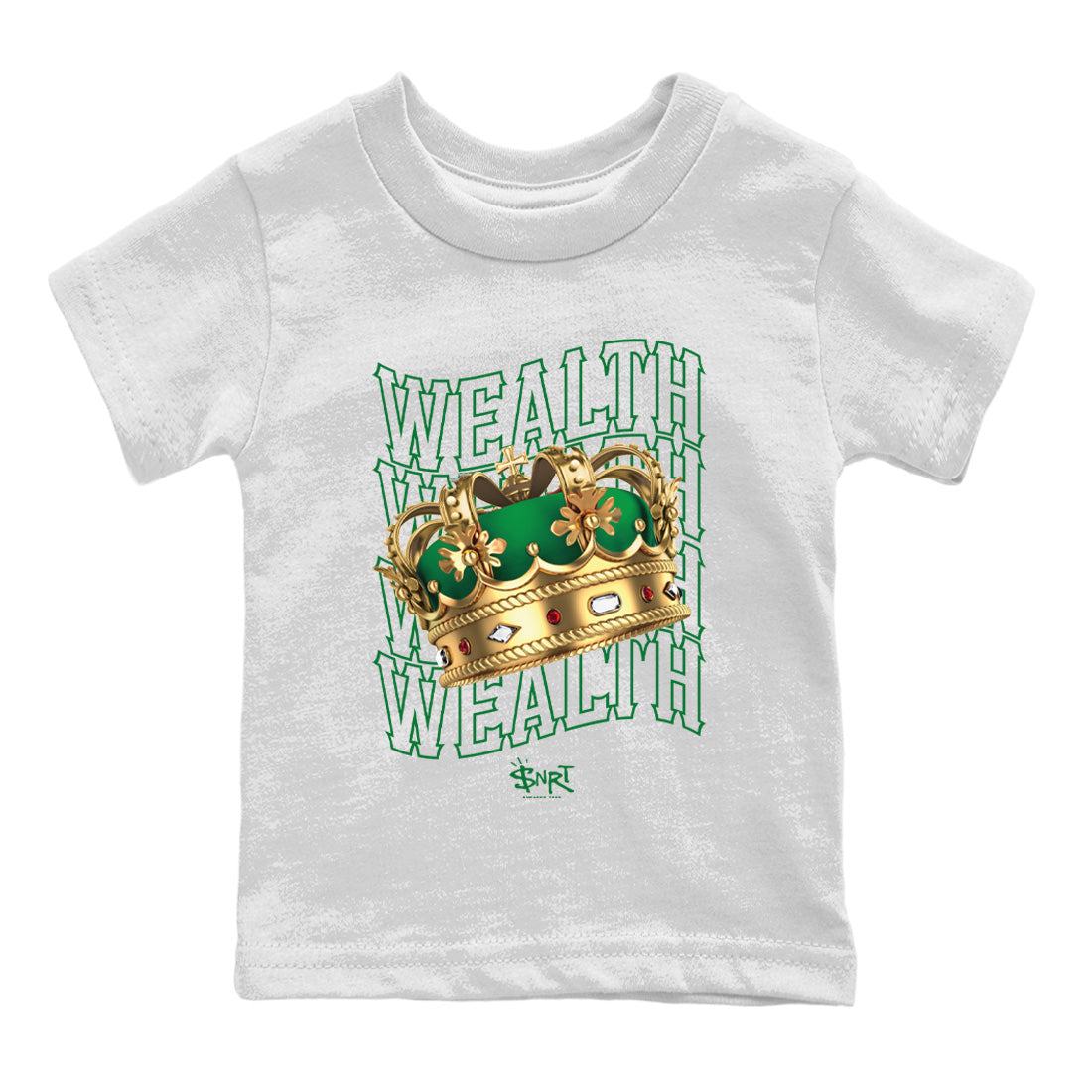 Air Jordan 4 Pine Green Sneaker Tees Drip Gear Zone Wealth Sneaker Tees Jordan Retro 4 Pine Green Shirt Kids Shirts White 2