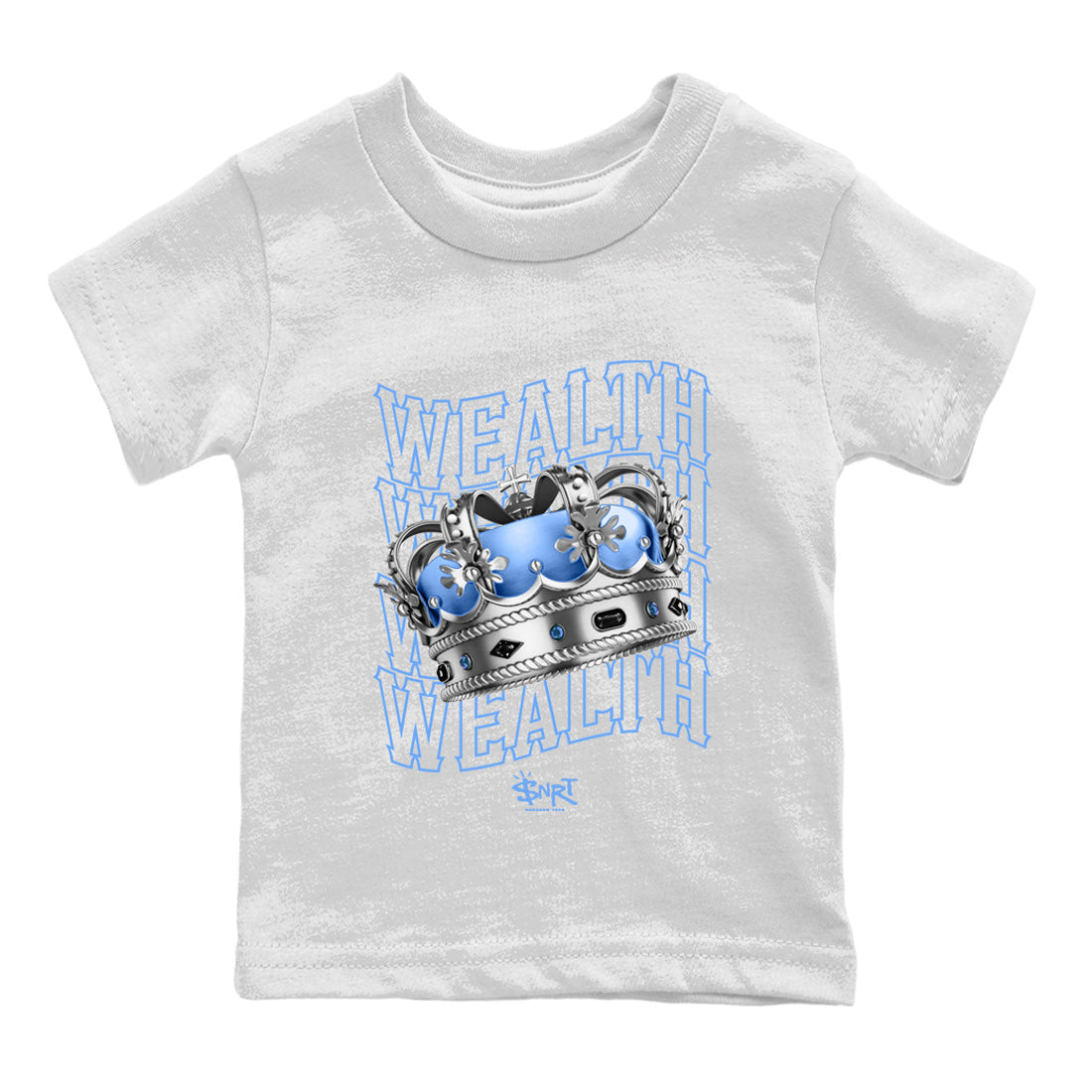 Air Jordan 5 UNC Sneaker Tees Drip Gear Zone Wealth Sneaker Tees Air Jordan 5 Retro UNC Shirt Kids Shirts White 2