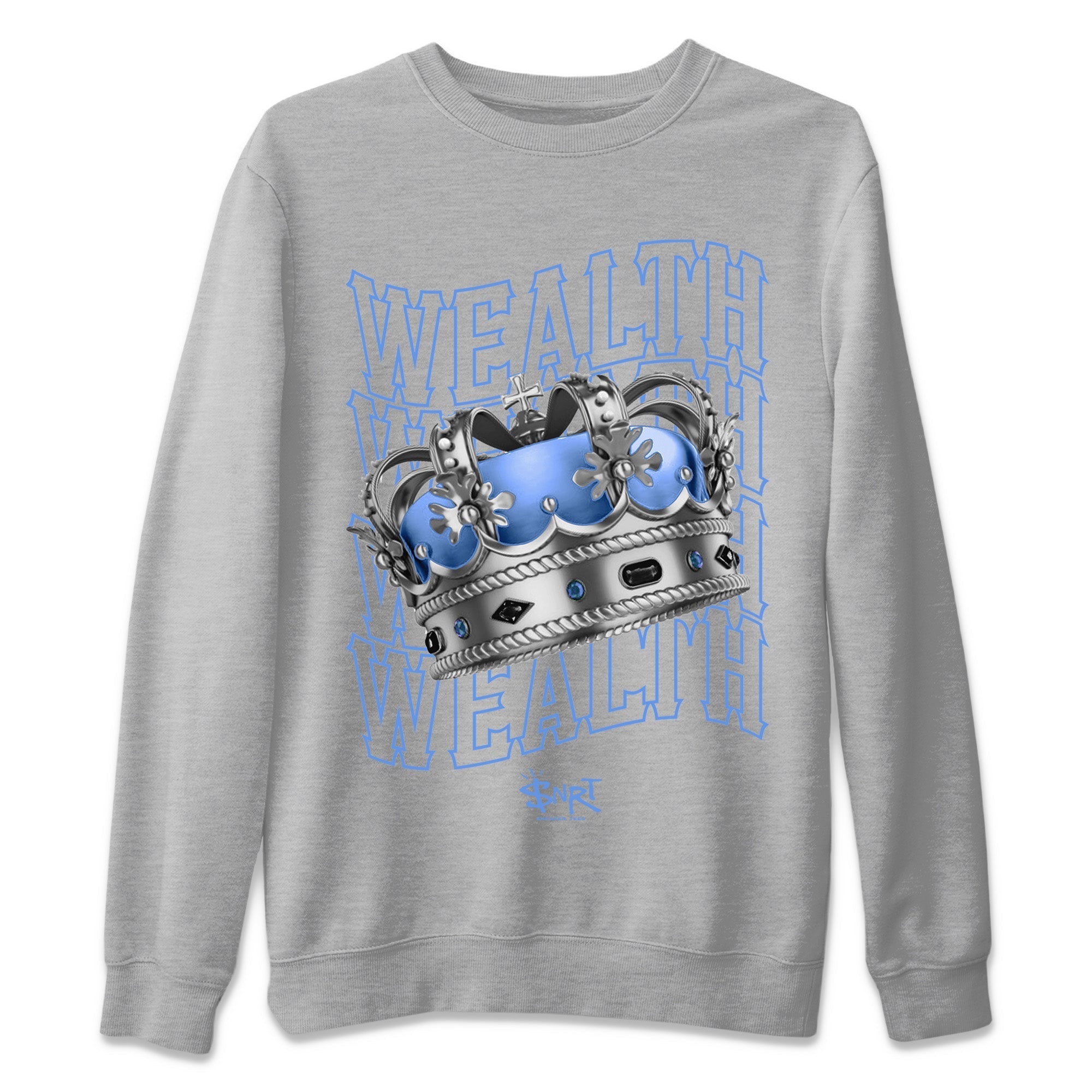Air Jordan 5 UNC Sneaker Tees Drip Gear Zone Wealth Sneaker Tees Air Jordan 5 Retro UNC Shirt Unisex Shirts Heather Grey 2