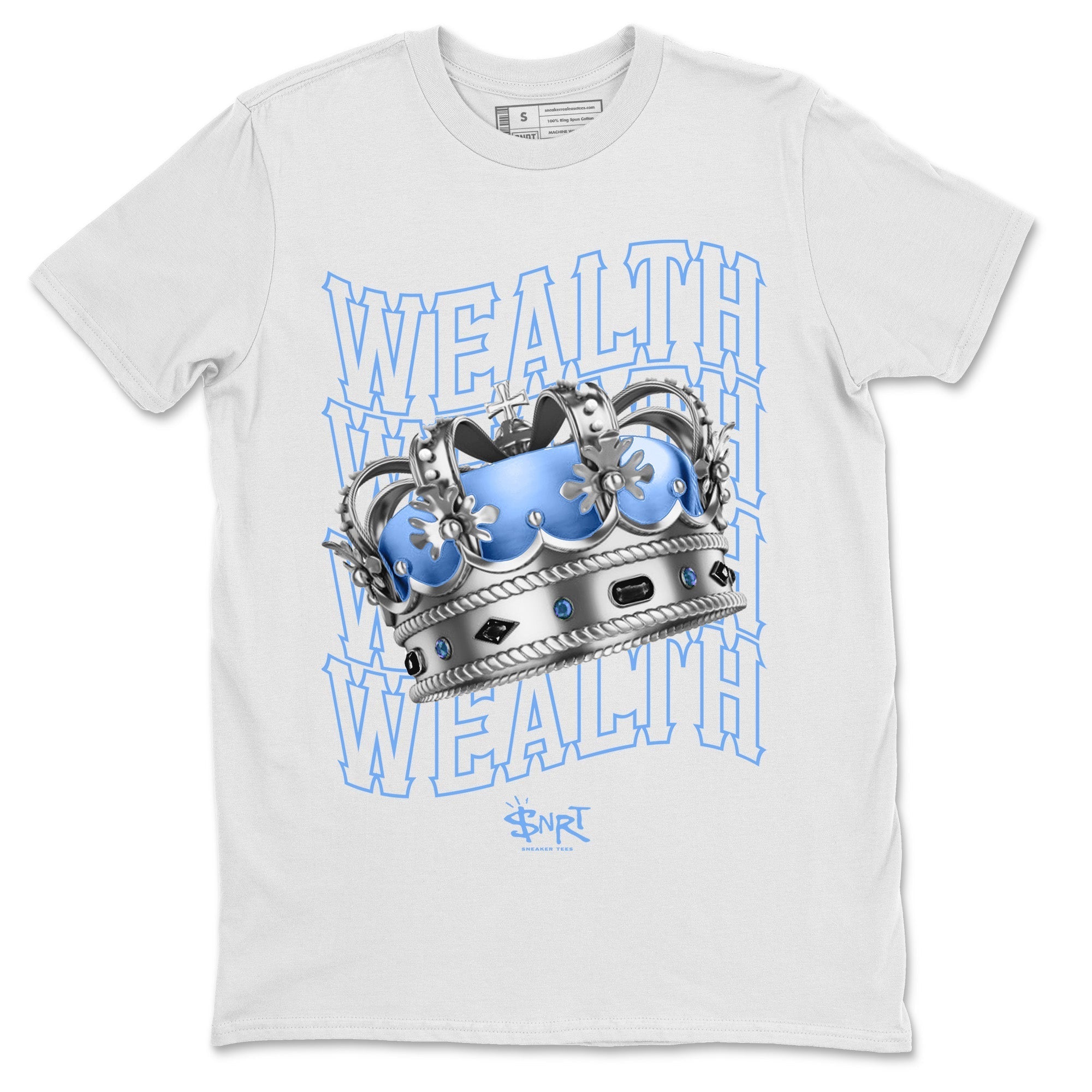 Air Jordan 5 UNC Sneaker Tees Drip Gear Zone Wealth Sneaker Tees Air Jordan 5 Retro UNC Shirt Unisex Shirts White 2