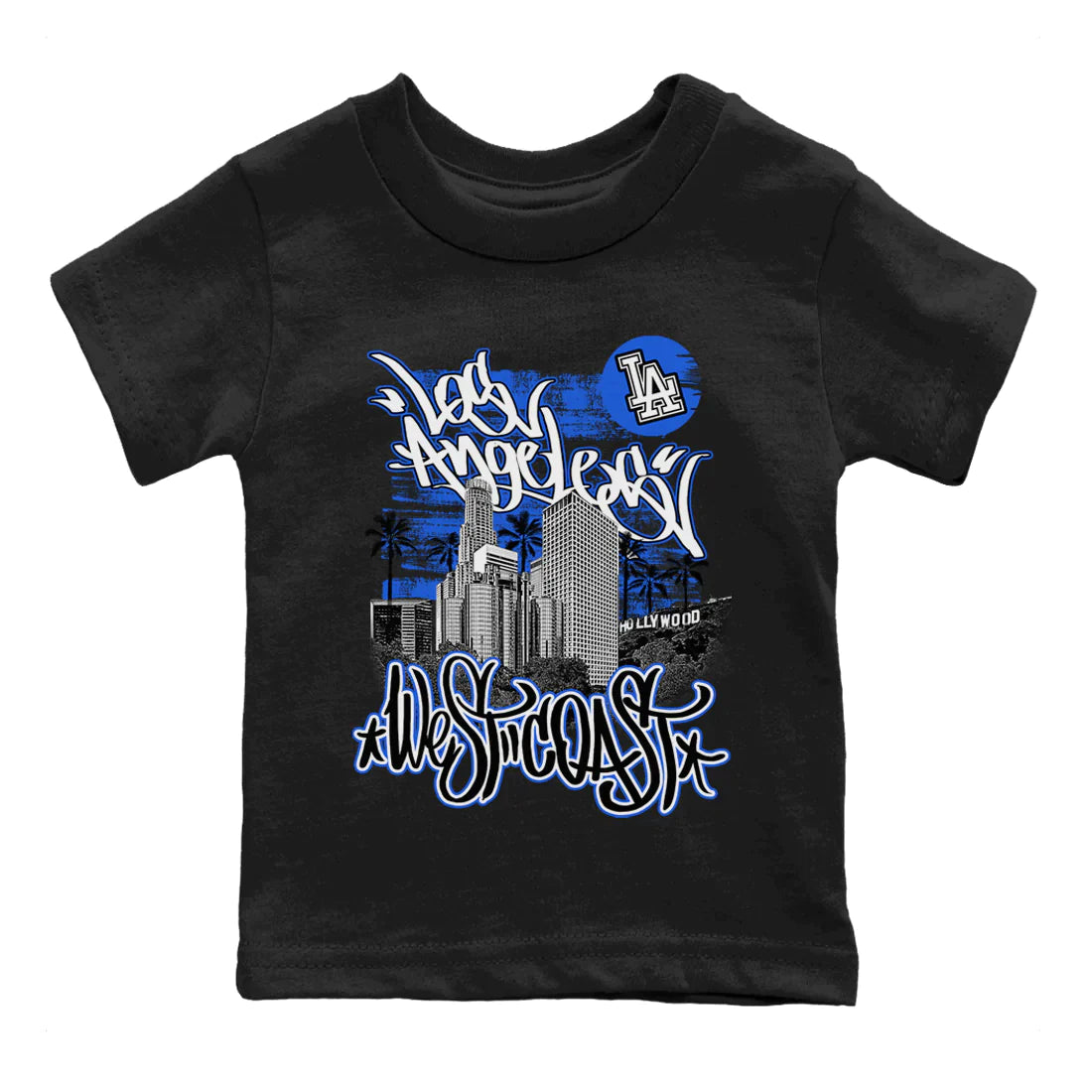 Jordan 1 True Blue Sneaker Tees Drip Gear Zone West Coast Sneaker Tees Jordan 1 True Blue Shirt Kids Shirts
