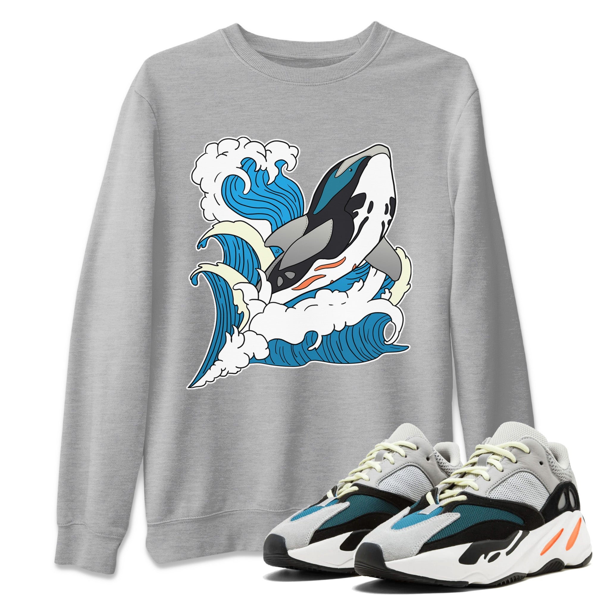 Yeezy 700 Wave Runner Shirt To Match Jordans Whale Waves Sneaker Tees Yeezy 700 Wave Runner Drip Gear Zone Sneaker Matching Clothing Unisex Shirts
