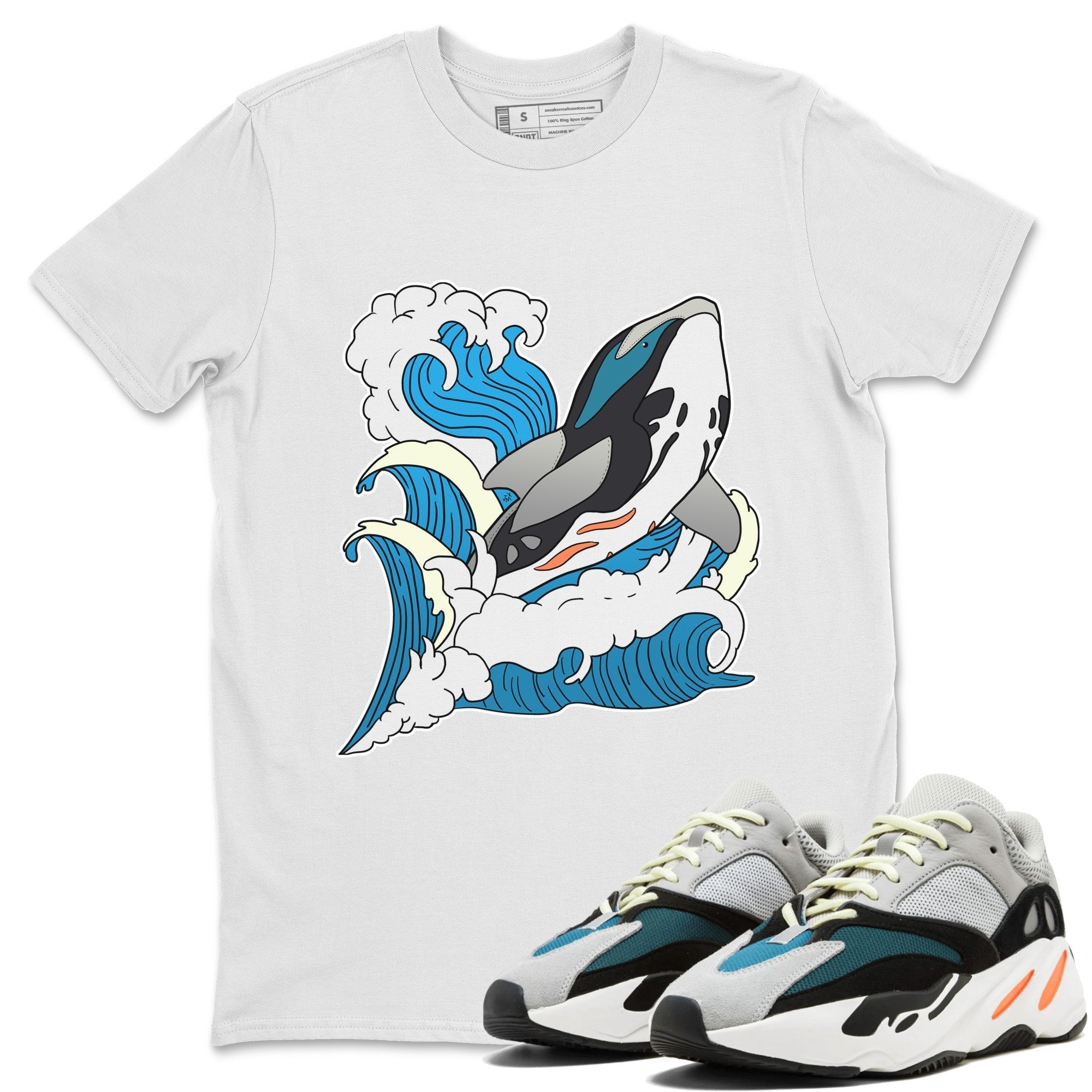 Yeezy 700 Wave Runner Shirt To Match Jordans Whale Waves Sneaker Tees Yeezy 700 Wave Runner Drip Gear Zone Sneaker Matching Clothing Unisex Shirts