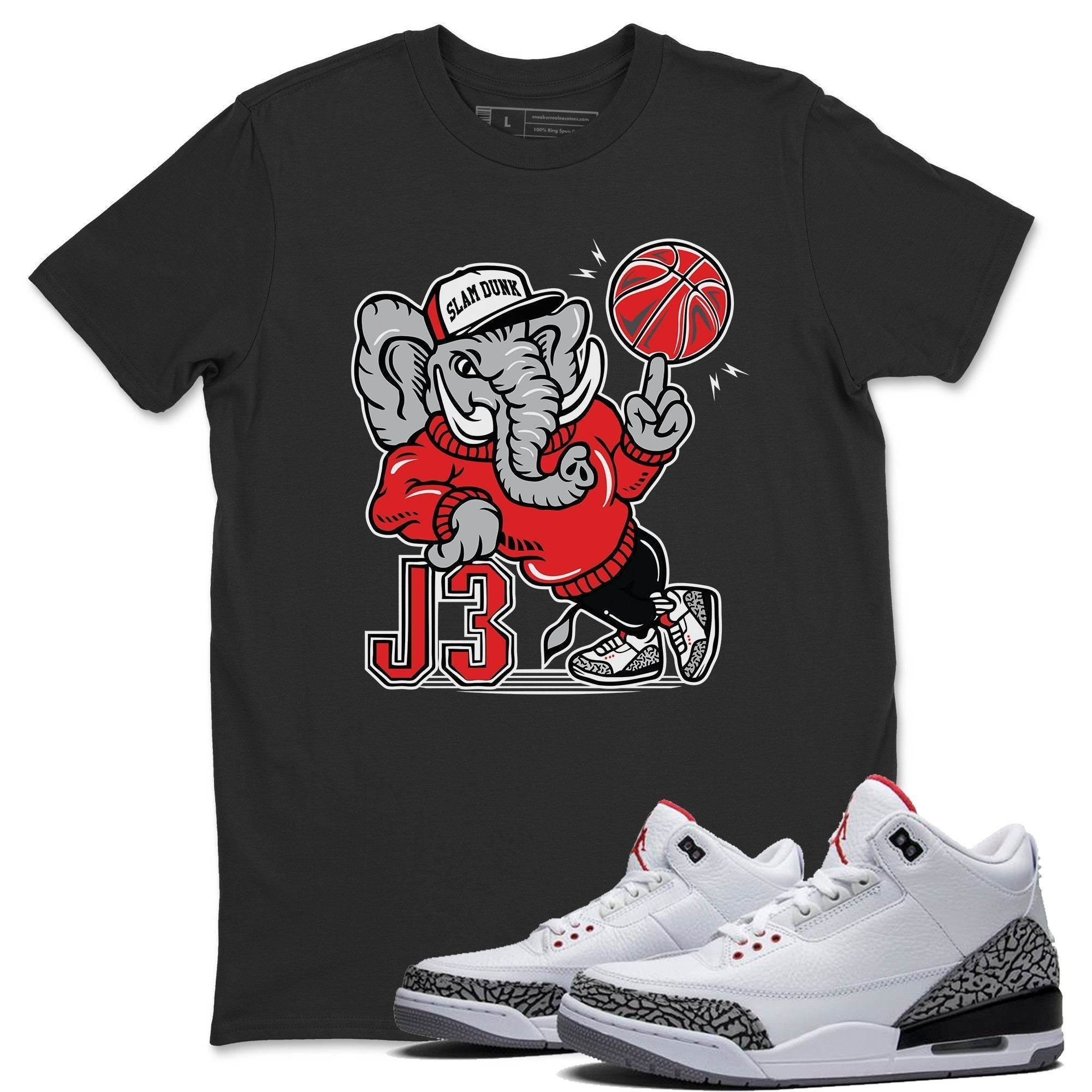 Jordan 3 White Cement Shirt To Match Jordans AJ3 Elephant Sneaker Tees Jordan 3 White Cement Drip Gear Zone Sneaker Matching Clothing Unisex Shirts