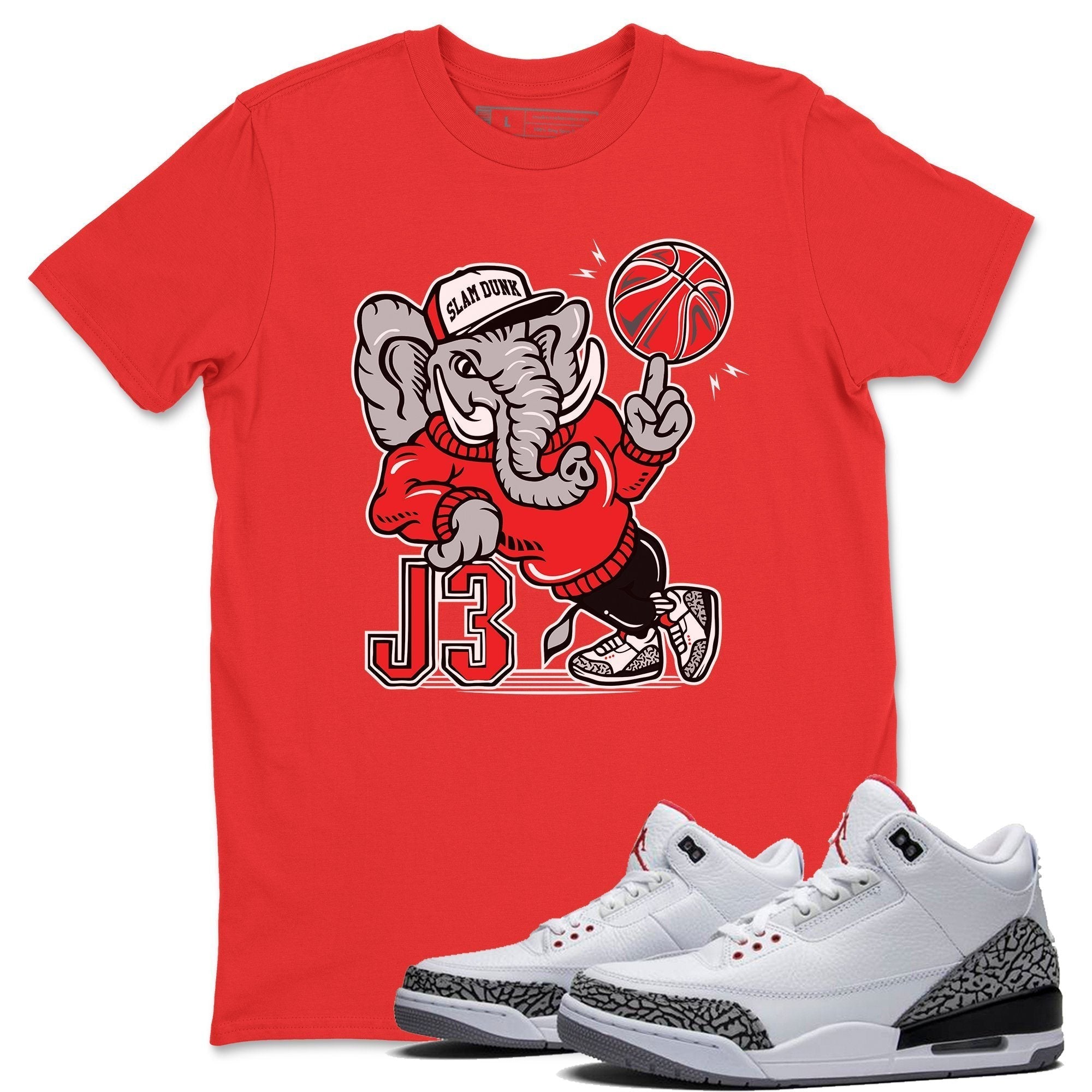Jordan 3 White Cement Shirt To Match Jordans AJ3 Elephant Sneaker Tees Jordan 3 White Cement Drip Gear Zone Sneaker Matching Clothing Unisex Shirts