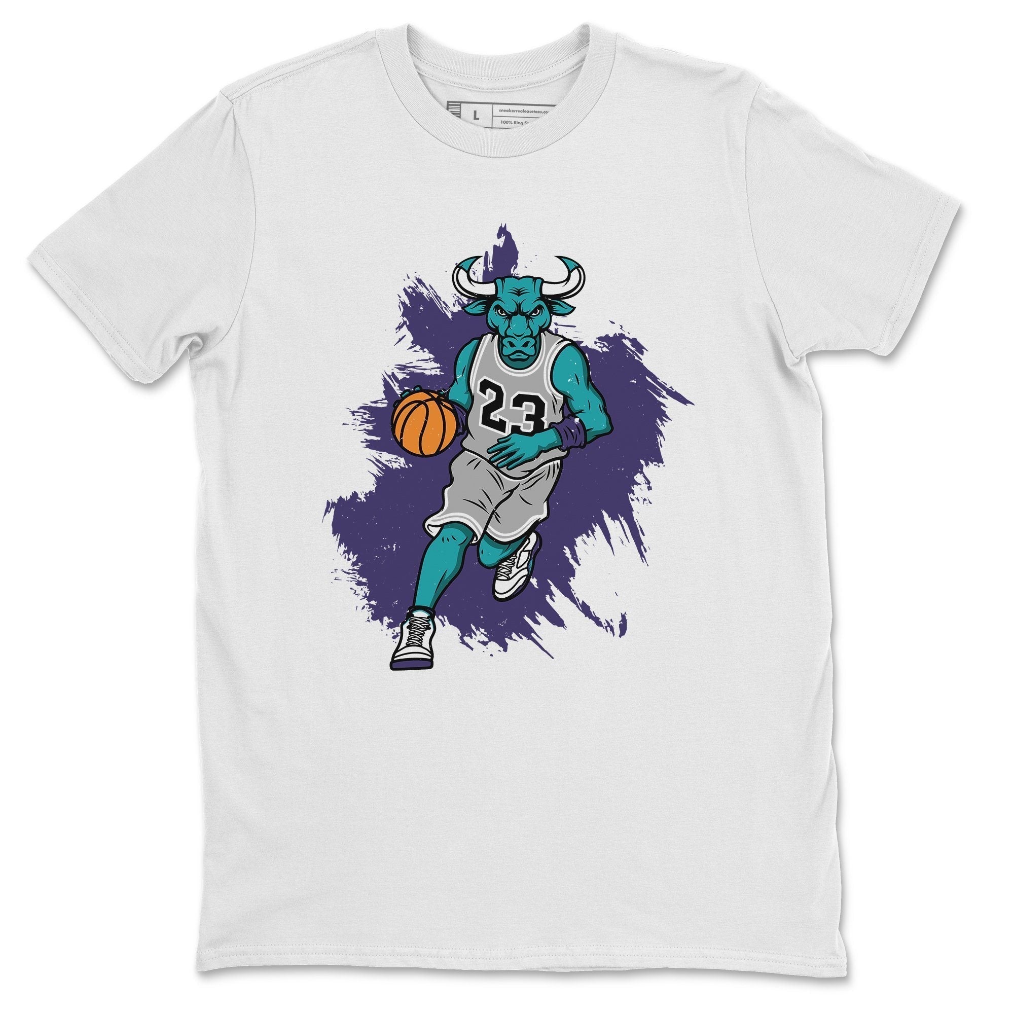 Jordan 5 Grape Shirt To Match Jordans Bull Figure Sneaker Tees Jordan 5 Grape Drip Gear Zone Sneaker Matching Clothing Unisex Shirts