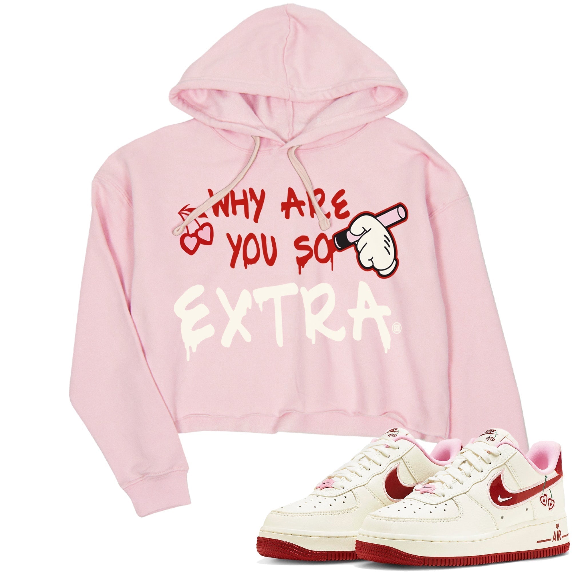 Air Force 1 Valentines Day Sneaker Match Tees Why Are You So Extra Sneaker Tees Air Force 1 Valentines Day Jordan to match sneaker T-Shirt Women's Shirts