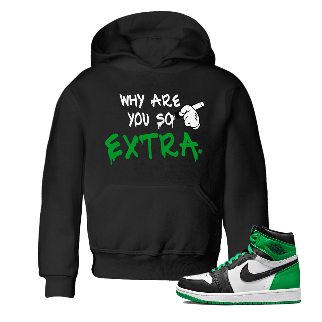 Air Jordan 1 Celtics Why Are You So Extra Baby and Kids Sneaker Tees Air Jordan 1 Retro Celtics Kids Sneaker Tees Washing and Care Tip
