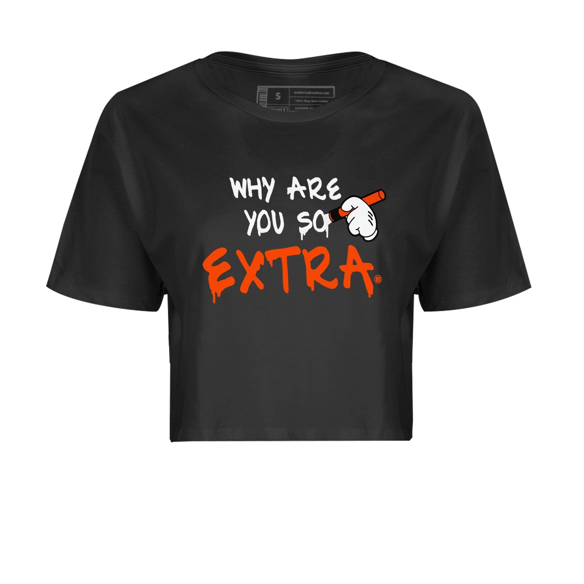 Air Jordan 12 Brilliant Orange Sneaker Match Tees Why Are You So Extra Streetwear Sneaker Shirt 12s Brilliant Orange T-Shirt Women's Shirts Black 2