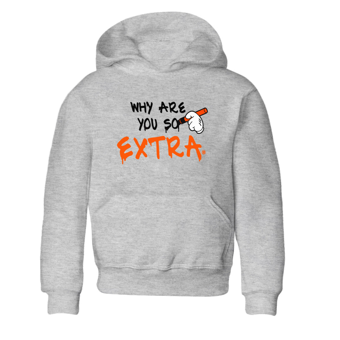 Air Jordan 12 Brilliant Orange Sneaker Match Tees Why Are You So Extra Streetwear Sneaker Shirt 12s Brilliant Orange T-Shirt Kids Shirts Heather Grey 2