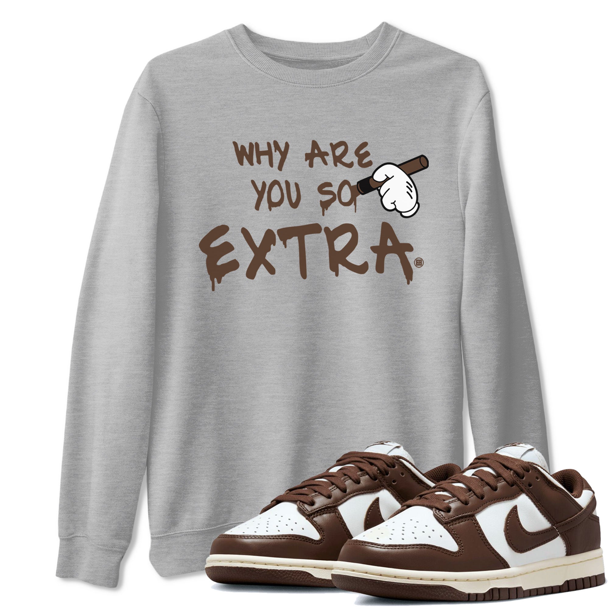 Dunk Low WMNS Cacao Wow sneaker sneaker shirt to match jordans Why Are You So Extra sneaker match tees Dunk Cacao Wow Drip Gear Zones Short Sleeve Unisex Cotton Sneaker Matching T-Shirt Heather Grey 1 T-Shirt