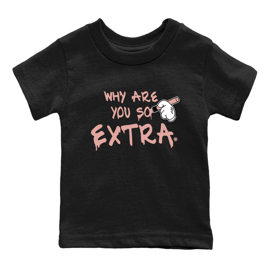 Dunks Low Rose Whisper shirt to match jordans Why Are You So Extra Streetwear Sneaker Shirt Dunk Rose Whisper Drip Gear Zone Sneaker Matching Clothing Baby Toddler Black 2 T-Shirt