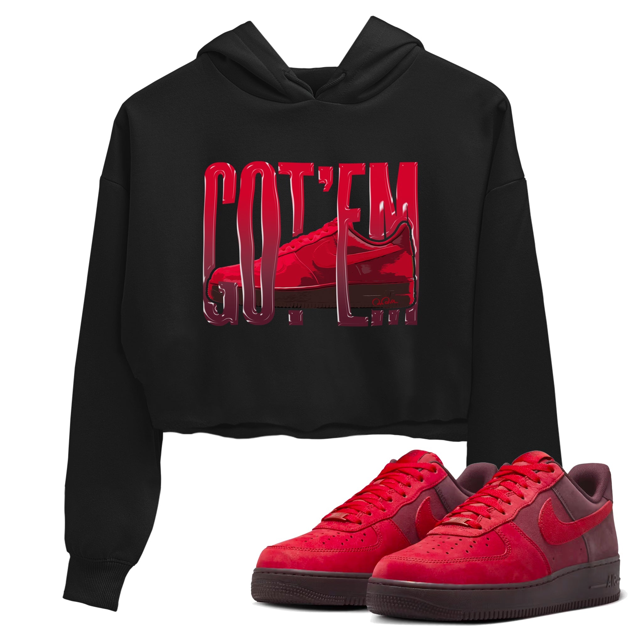 Air Force 1 Layers of Love shirt to match jordans Wiggling Gotem sneaker tees af1 Layers of Love Drip Gear Zone Black 1 crop length shirt