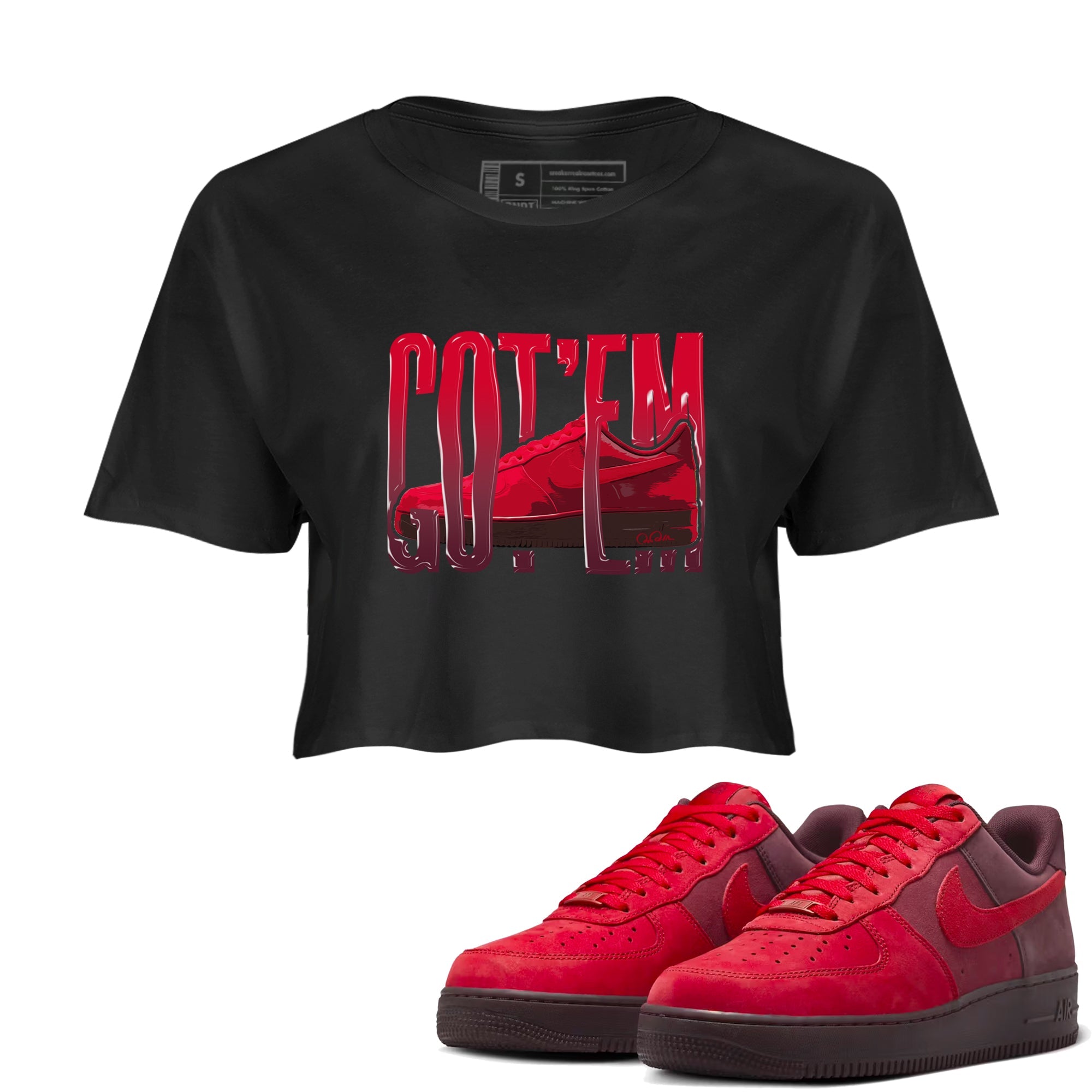 Air Force 1 Layers of Love shirt to match jordans Wiggling Gotem sneaker tees af1 Layers of Love Drip Gear Zone Black 1 crop length shirt