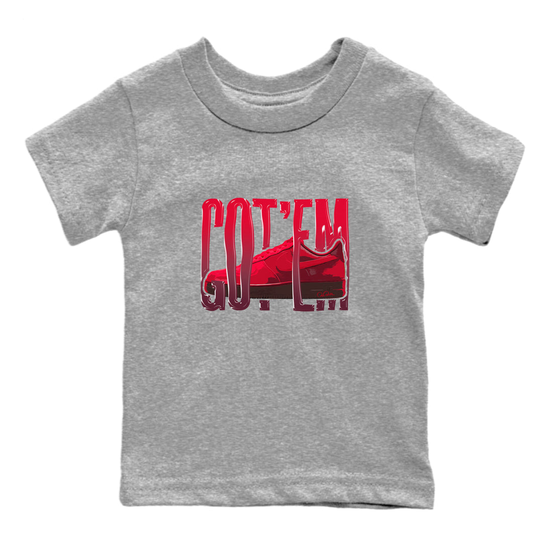 Air Force 1 Layers of Love shirt to match jordans Wiggling Gotem sneaker tees af1 Layers of Love Drip Gear Zone baby toddler Heather Grey 2 cotton Shirt
