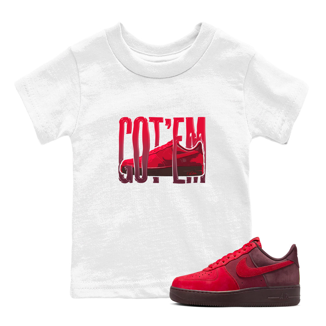 Air Force 1 Layers of Love shirt to match jordans Wiggling Gotem sneaker tees af1 Layers of Love Drip Gear Zone baby toddler White 1 cotton Shirt