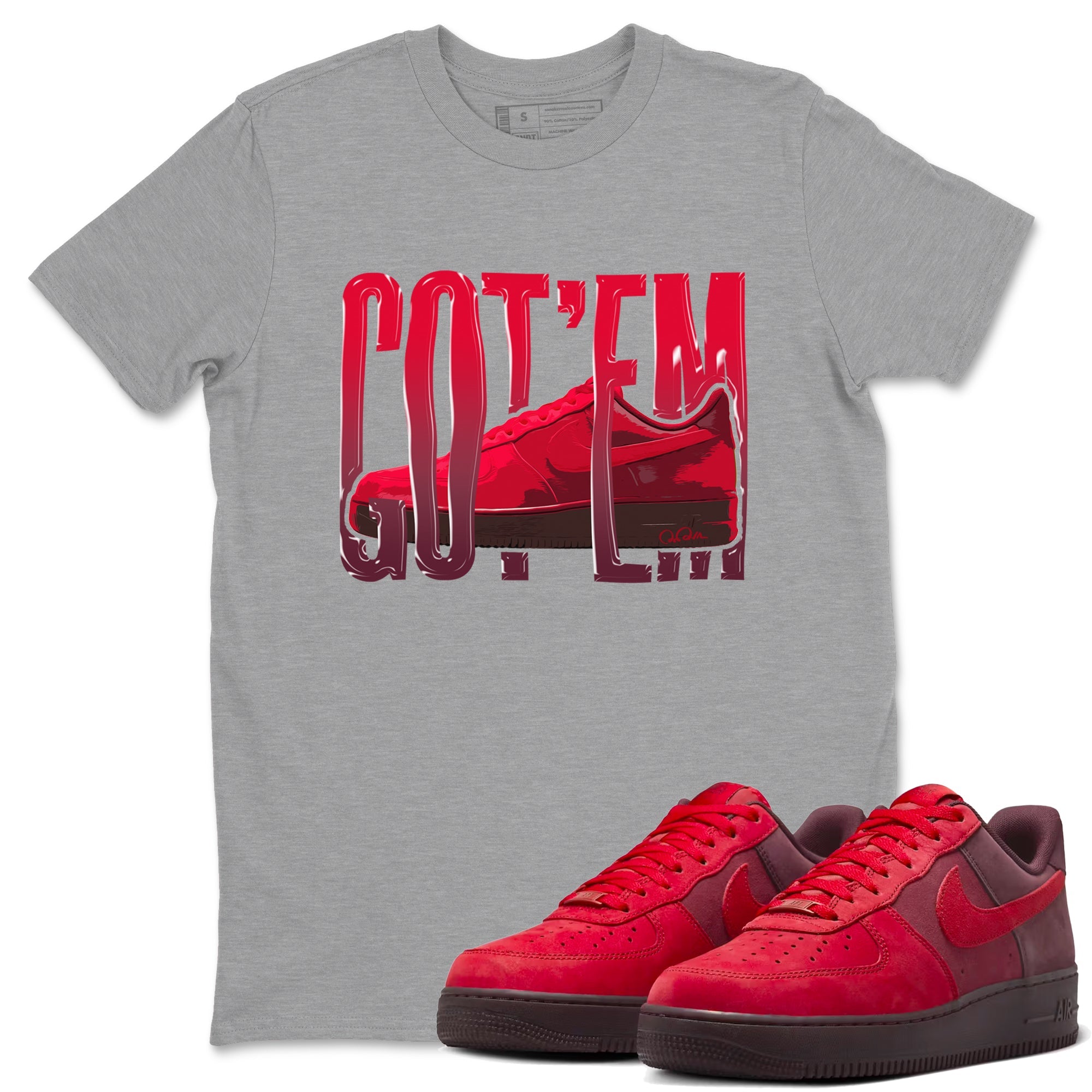 Air Force 1 Layers of Love shirt to match jordans Wiggling Gotem sneaker tees af1 Layers of Love Drip Gear Zone unisex cotton Heather Grey 1 crew neck shirt