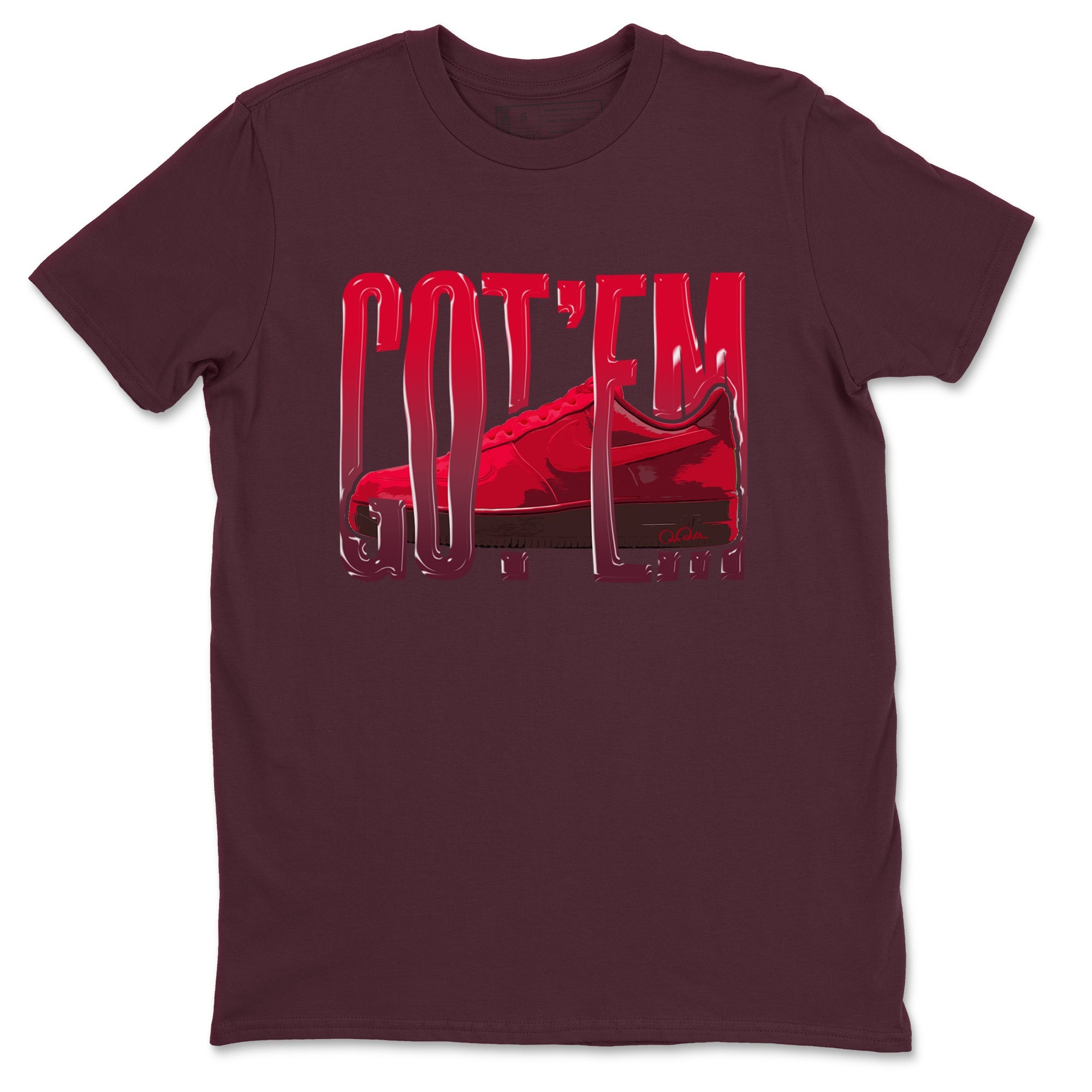 Air Force 1 Layers of Love shirt to match jordans Wiggling Gotem sneaker tees af1 Layers of Love Drip Gear Zone unisex cotton Maroon 2 crew neck shirt