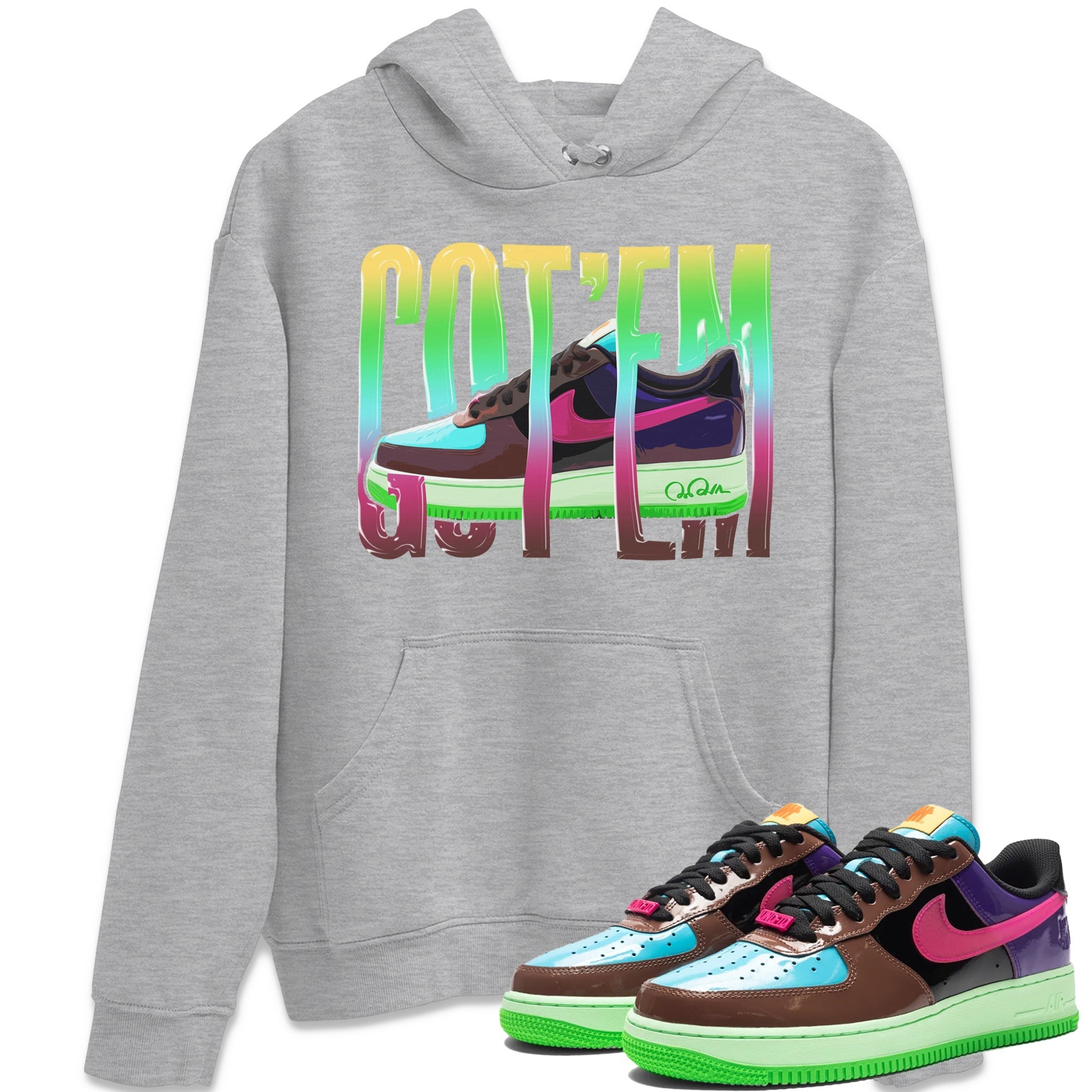 Air Force 1 Undefeated Fauna Brown Sneaker Match Tees Wiggling Gotem Sneaker Tees Air Force 1 Undefeated Fauna Brown Jordan to match sneaker T-Shirt Crew Neck Shirts