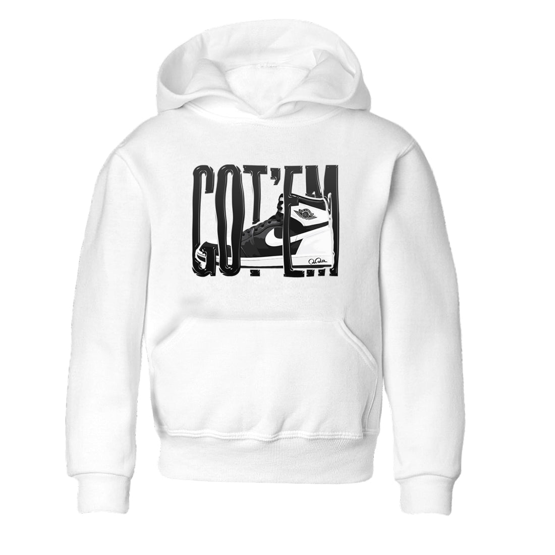 1s Black White shirt to match jordans Wiggling Gotem sneaker tees Air Jordan 1 High OG Black White Drip Gear Zone baby toddler White 2 cotton Shirt