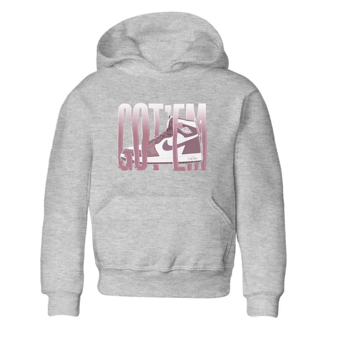Air Jordan 1 Mauve shirt to match jordans Wiggling Gotem crew neck streetwear t-shirt AJ1Mauve Drip Gear Zone Baby Toddler Heather Grey 2 Sneaker Matching Tee