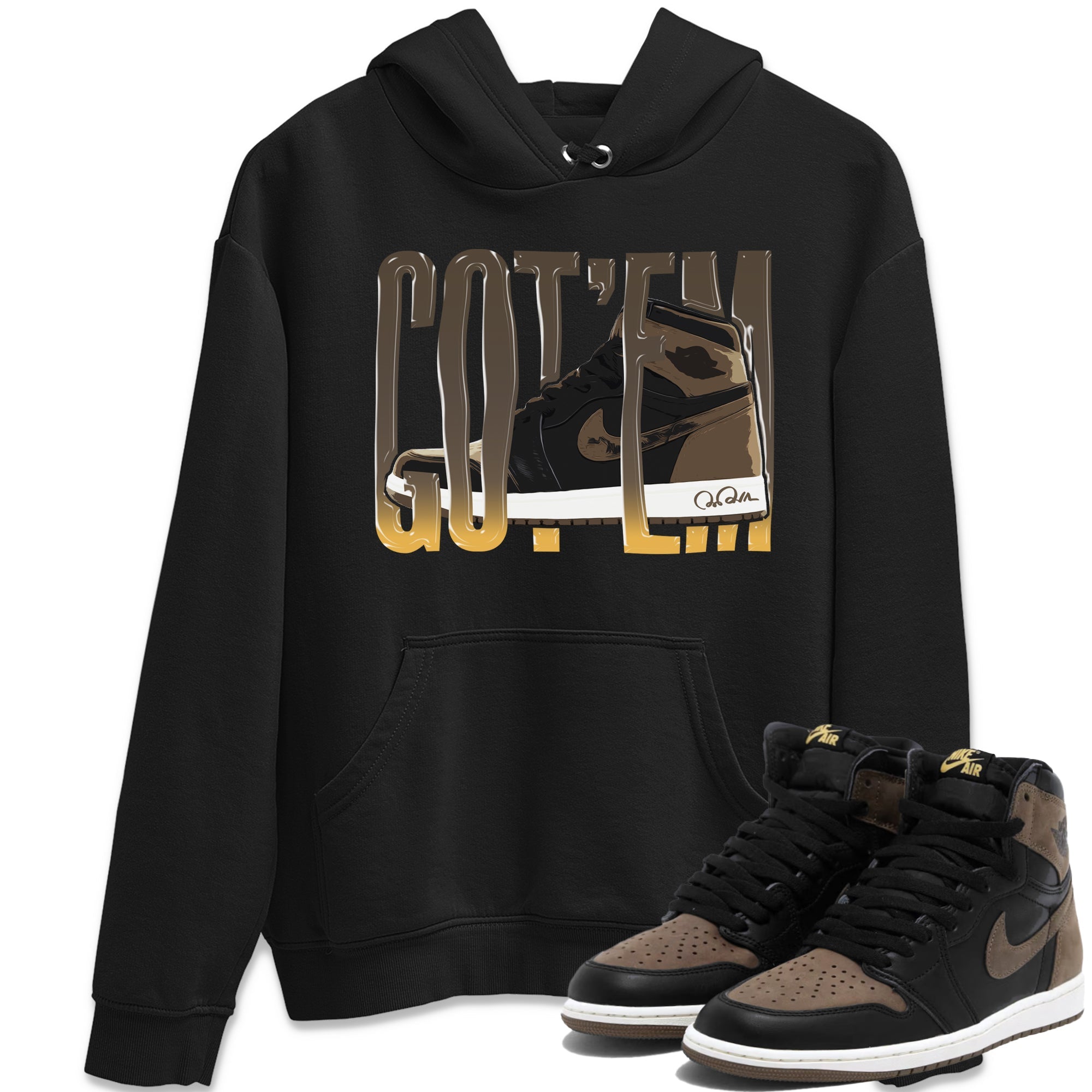 Air Jordan 1 Palomino shirt to match jordans Wiggling Gotem Streetwear Sneaker Shirt AJ1 High Palomino Drip Gear Zone Sneaker Matching Clothing Unisex Black 1 T-Shirt