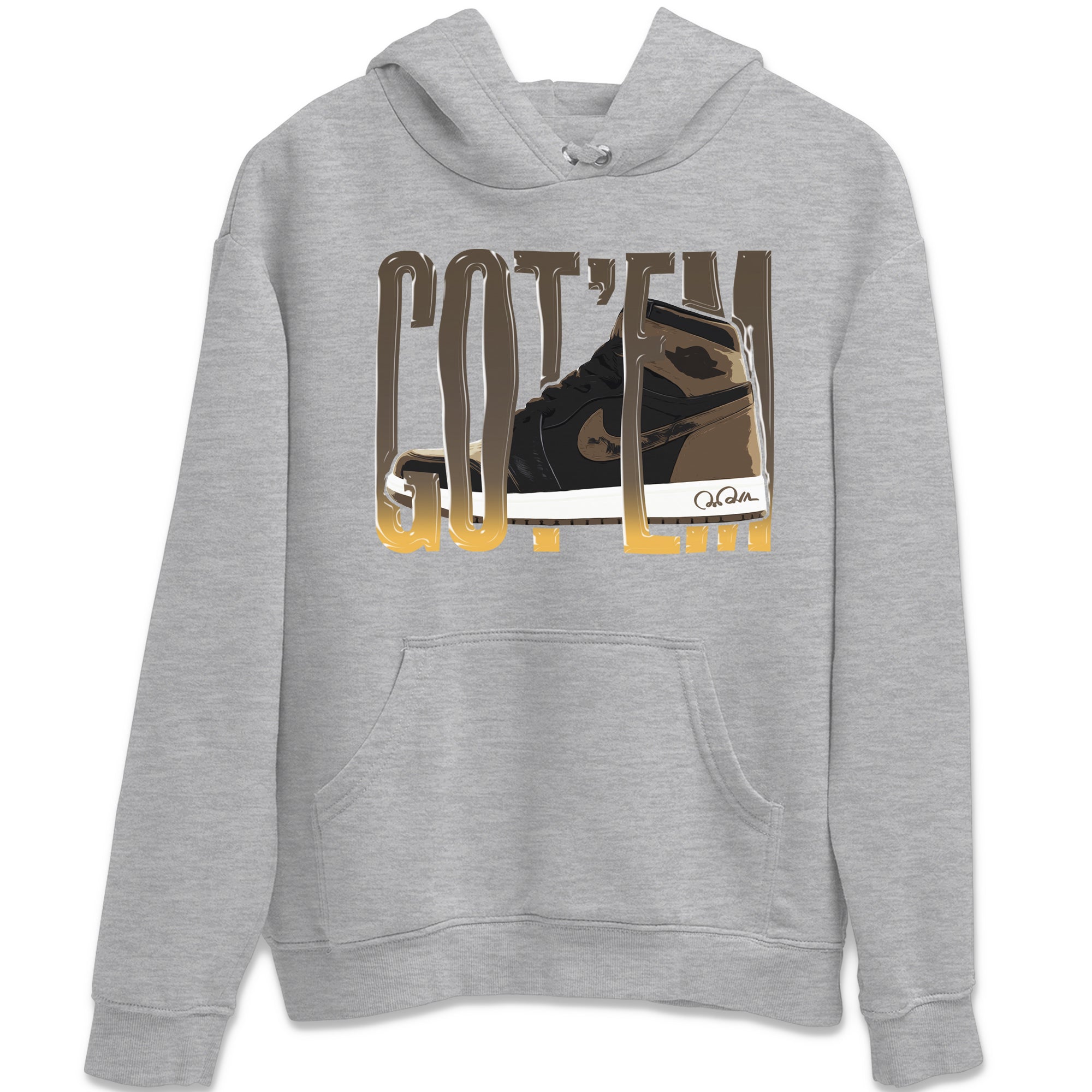 Air Jordan 1 Palomino shirt to match jordans Wiggling Gotem Streetwear Sneaker Shirt AJ1 High Palomino Drip Gear Zone Sneaker Matching Clothing Unisex Heather Grey 2 T-Shirt