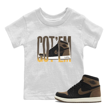 Air Jordan 1 Palomino shirt to match jordans Wiggling Gotem Streetwear Sneaker Shirt AJ1 High Palomino Drip Gear Zone Sneaker Matching Clothing Baby Toddler White 1 T-Shirt