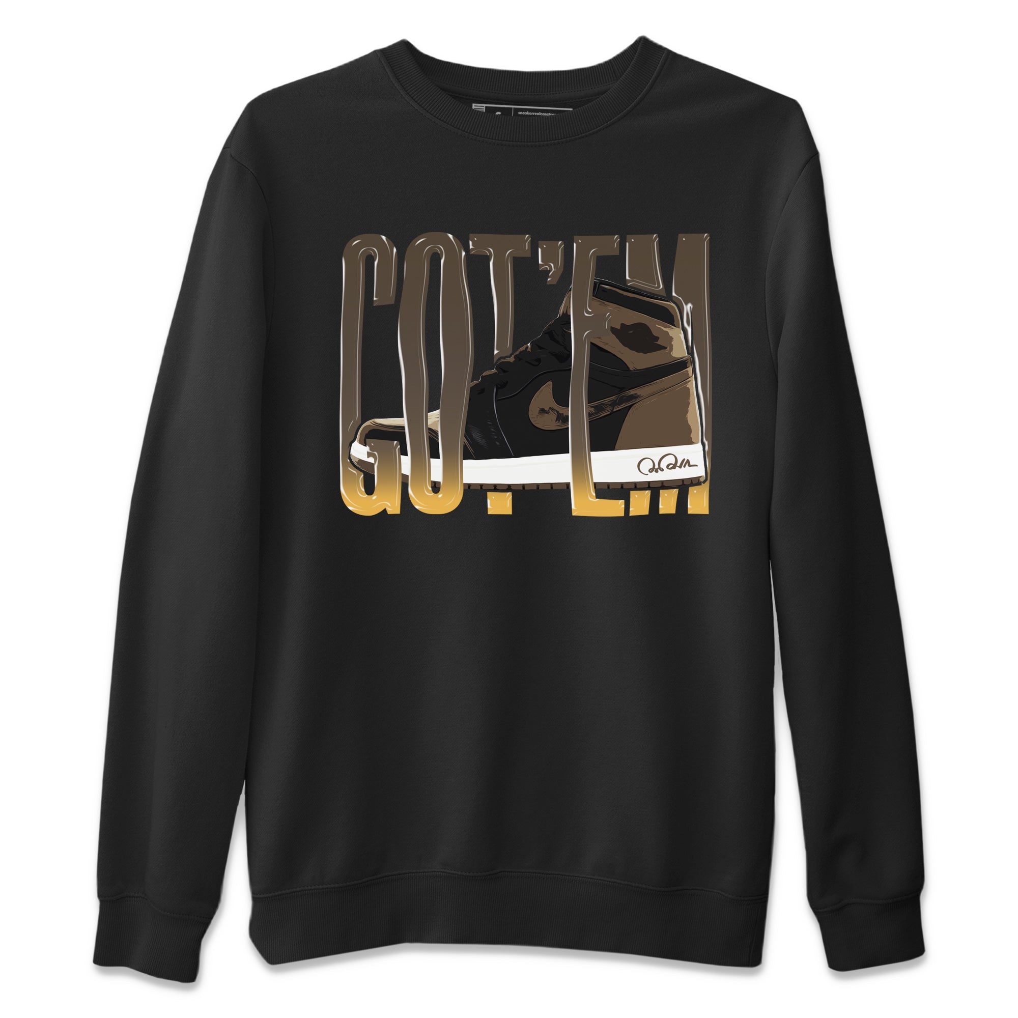 Air Jordan 1 Palomino shirt to match jordans Wiggling Gotem Streetwear Sneaker Shirt AJ1 High Palomino Drip Gear Zone Sneaker Matching Clothing Unisex Black 2 T-Shirt