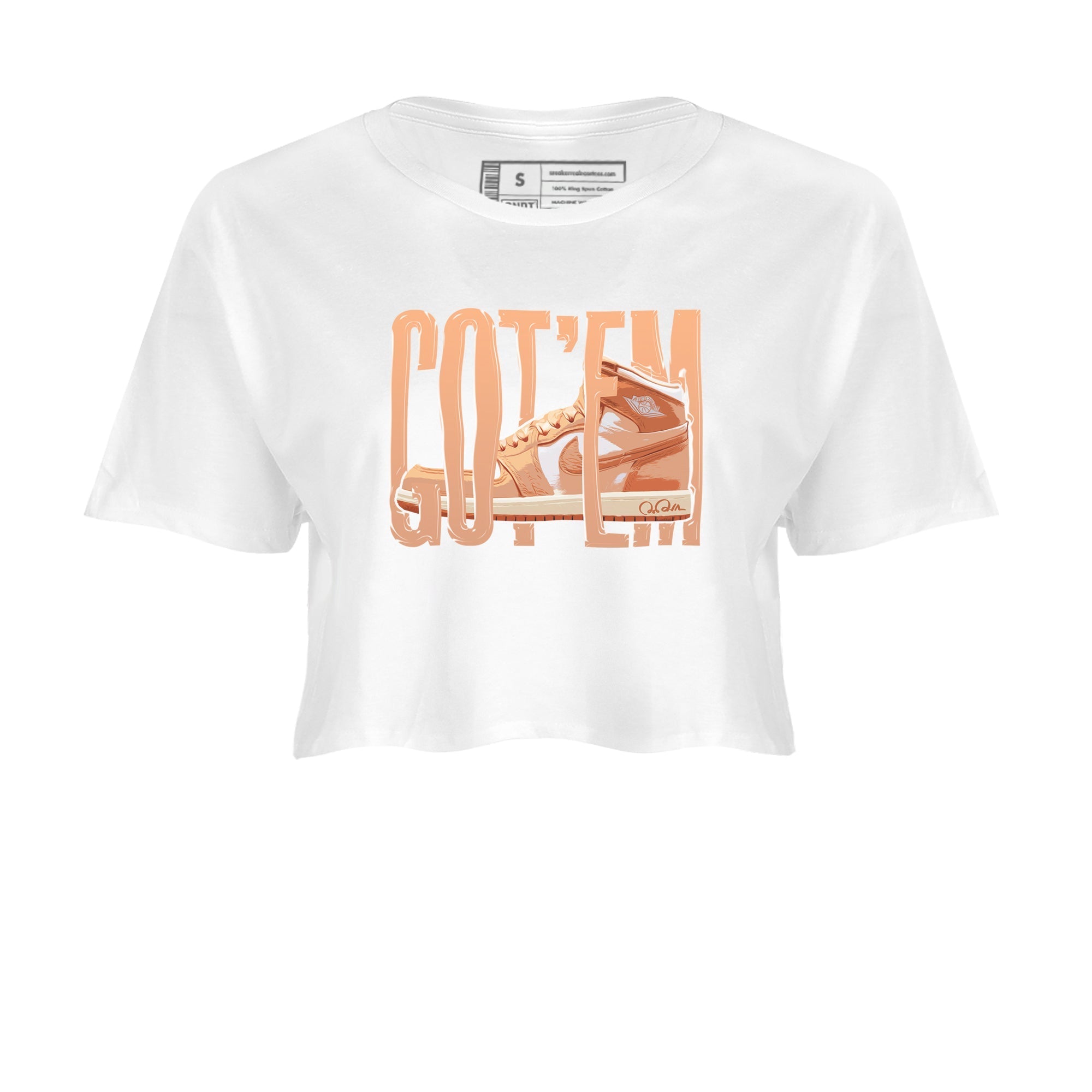 Air Jordan 1 Praline shirt to match jordans Wiggling Gotem Streetwear Sneaker Shirt AJ1Praline Drip Gear Zone Sneaker Matching Clothing White 2 Crop T-Shirt